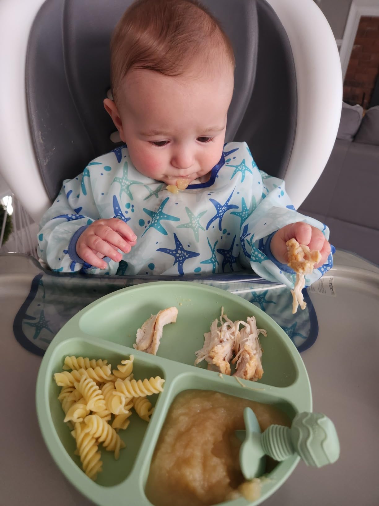 PandaEar Silicone Baby Feeding Set with Divided Suction Plate customer photo 2