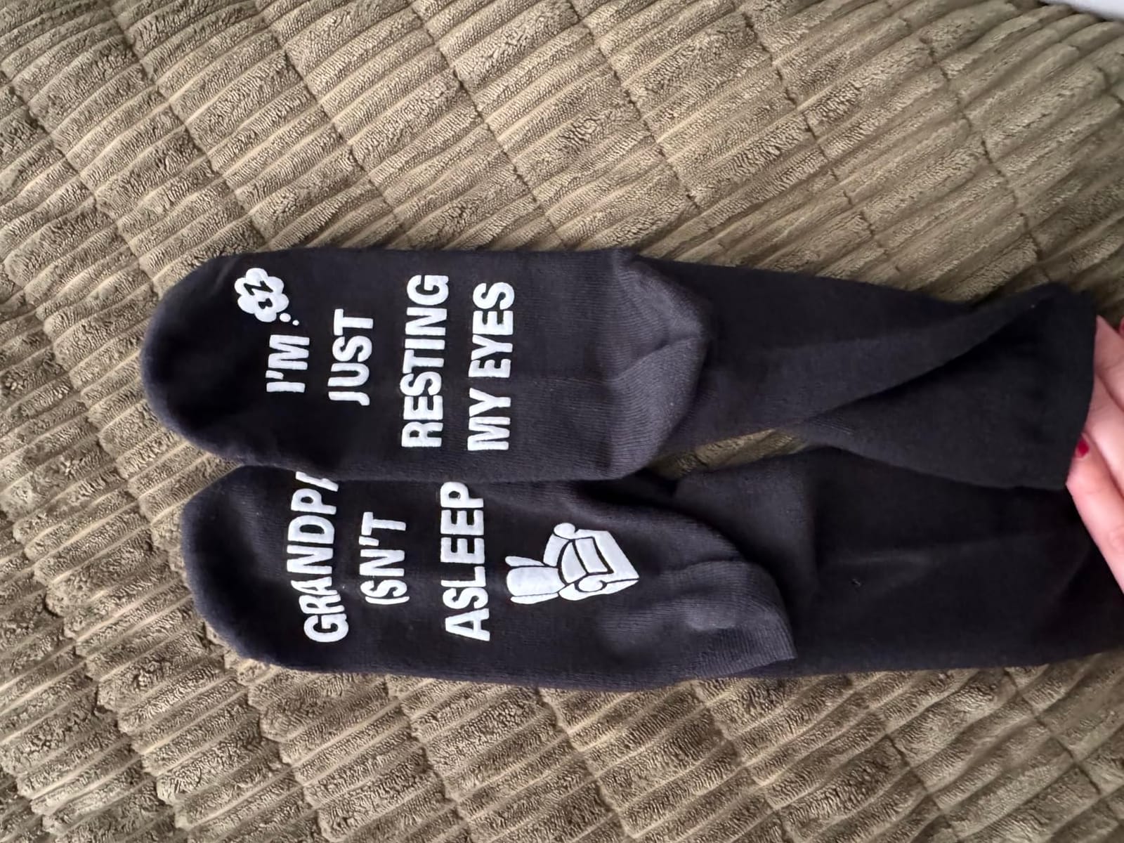 Jeasona Grandpa Gifts Novelty Funny Non-Slip Socks for Men Size 7-13 customer photo 1