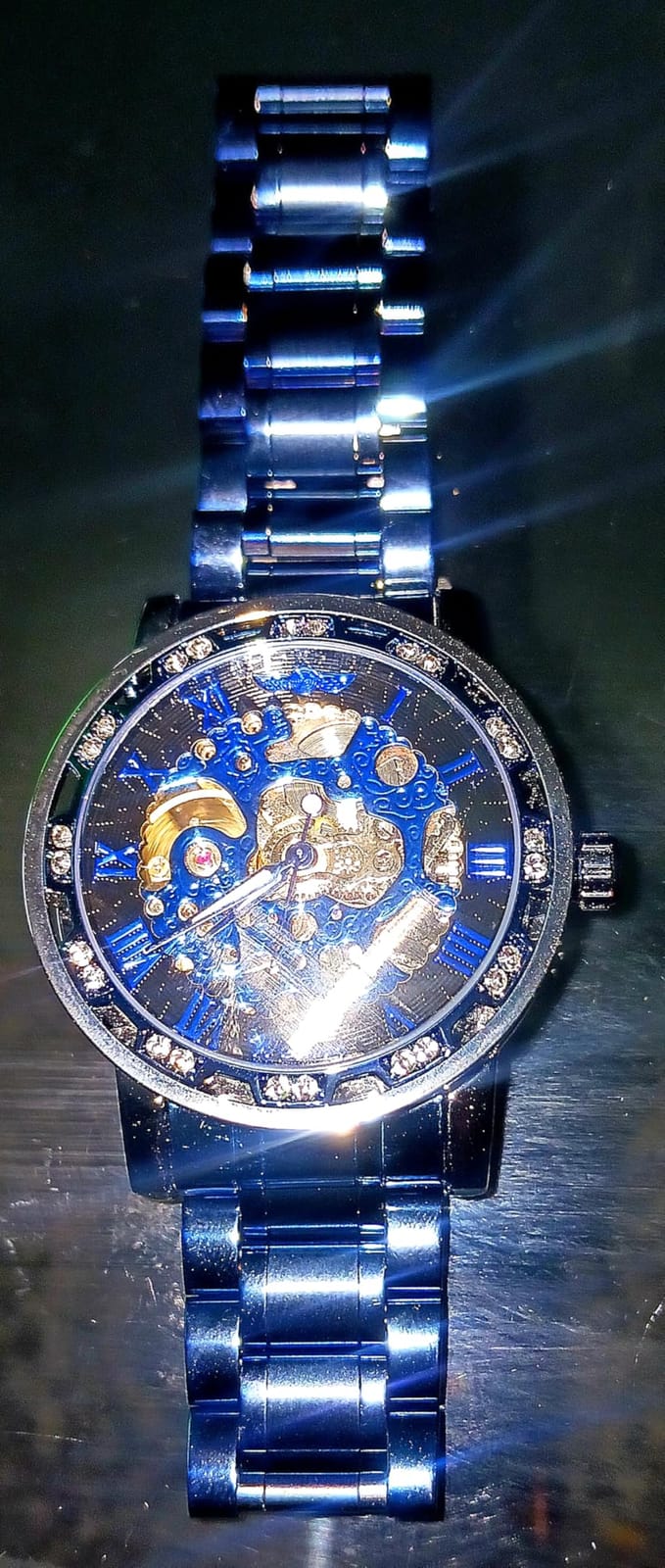 Winner Retro Manual Mechanical Skeleton Watch with Diamond and Carving Flower Craft Men Skeleton Wrist Watch Mechanical Classic Roman Number customer photo 1