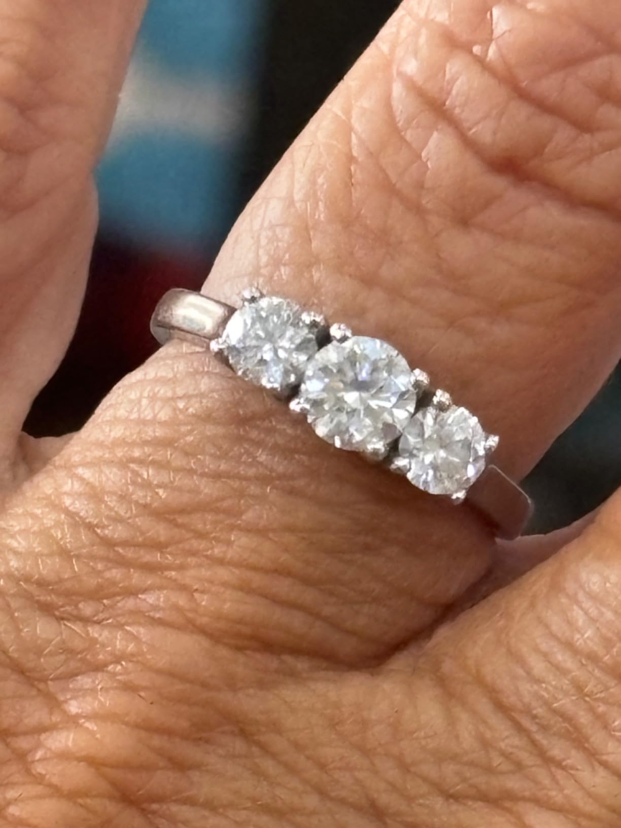 1-6 Carat IGI Certified LAB Grown 3 Stone Round Diamond Engagement Ring customer photo 2