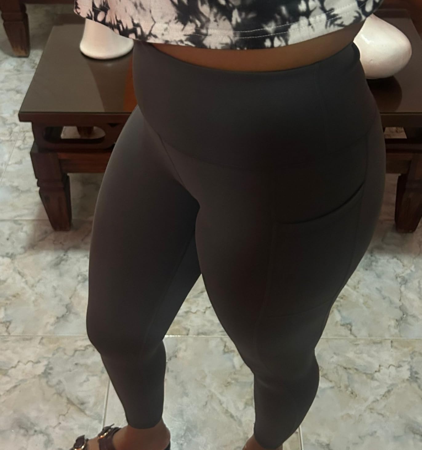 CHRLEISURE Leggings with Pockets for Women, High Waisted Tummy Control Workout Yoga Pants customer photo 1