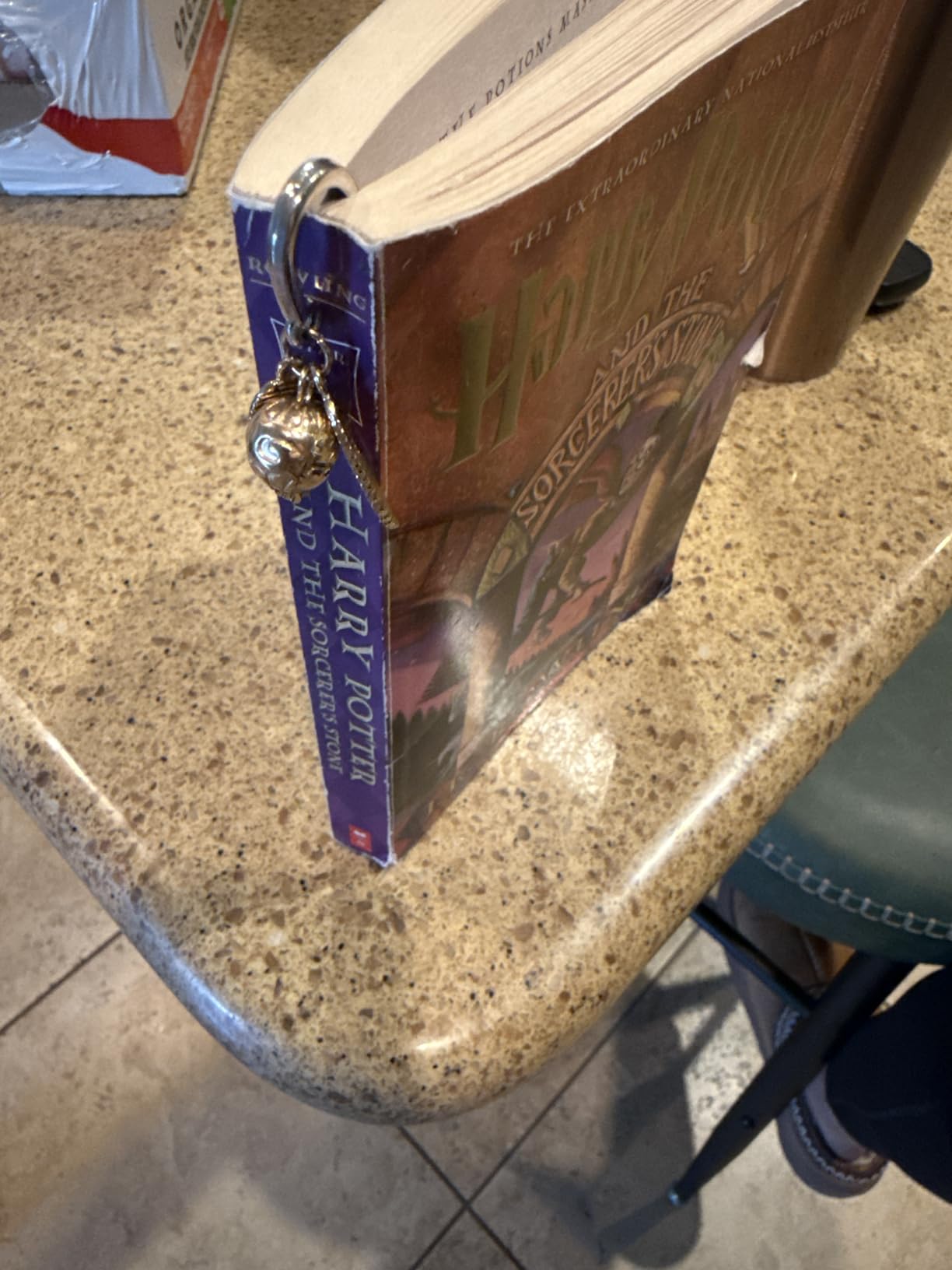 Harry Potter Metal Bookmark with Hanging Charm Golden Snitch Hogwarts Reading Gifts Christmas Stocking Stuffers Book Lovers Gift Box customer photo 2