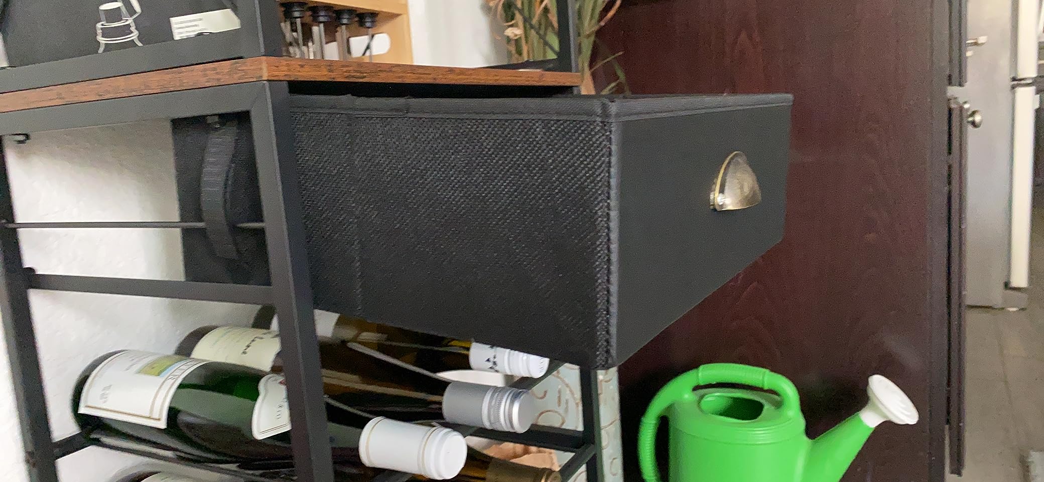 Homeiju Wine Rack Freestanding Floor, Bar Cabinet for Liquor and Glasses customer photo 2