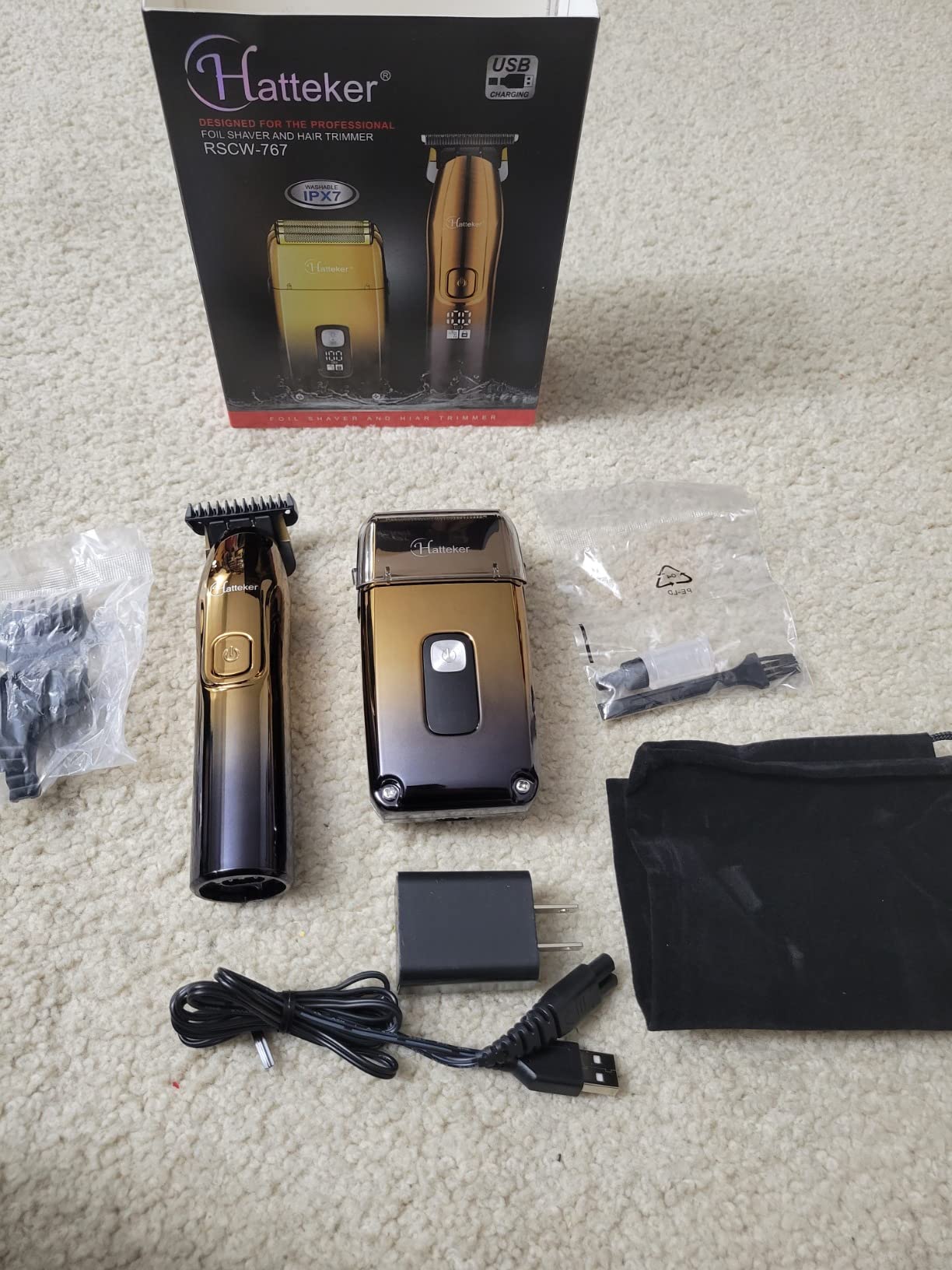 Hatteker Foil Shaver Bald Head Shaver Electric Shaver Razor for Men Precision Trimmer Beard Clipper Triple Blades Waterproof Cordless customer photo 1