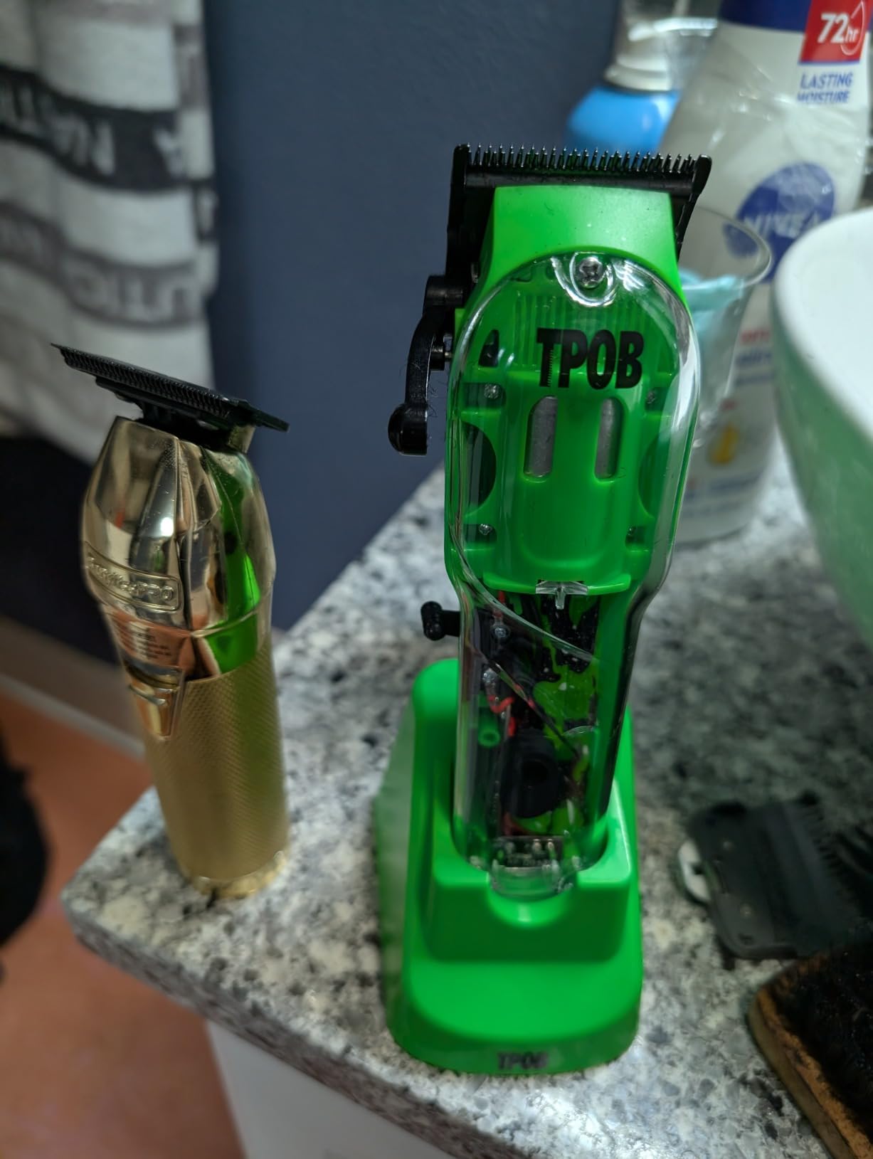 TPOB Slime 2 Barber Hair Clippers for Men 6800 RPM with Matte Green Case and X Fade Blade customer photo 2