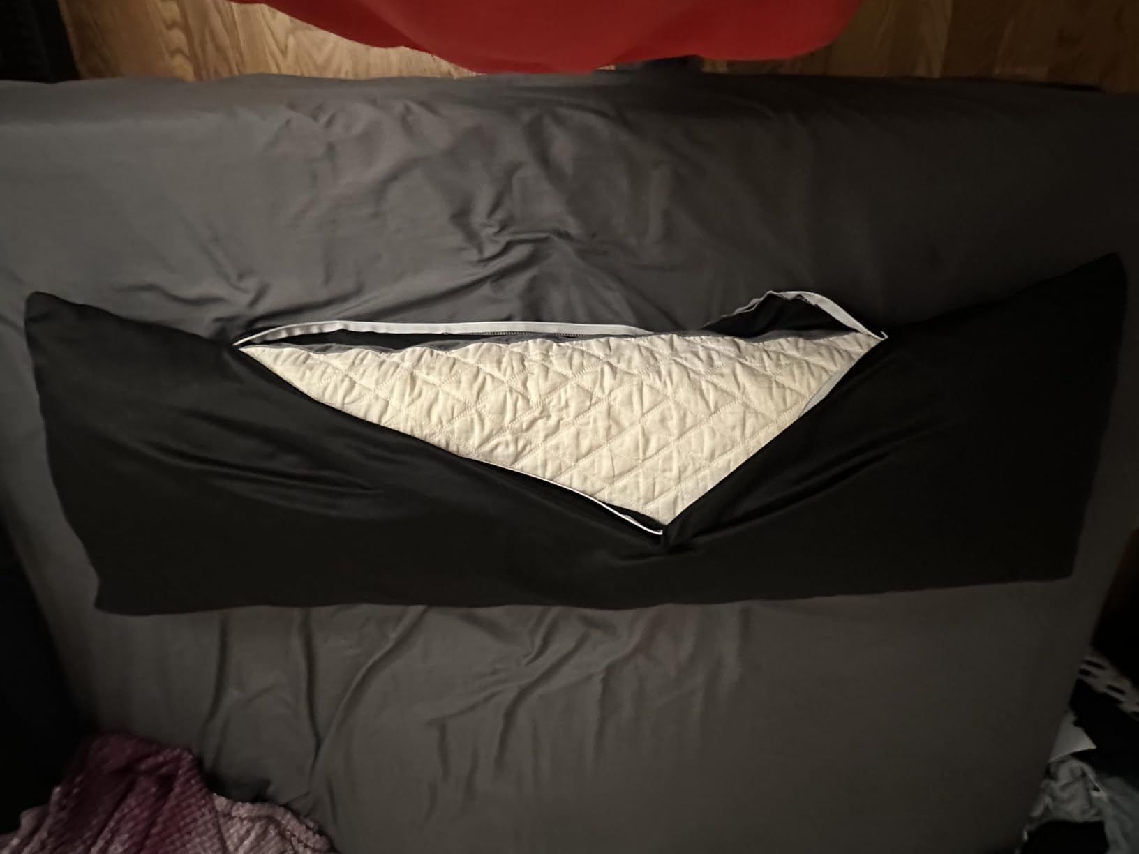 WhatsBedding Memory Foam Body Pillow with Cover, Long Bed Pillow for Adults customer photo 1