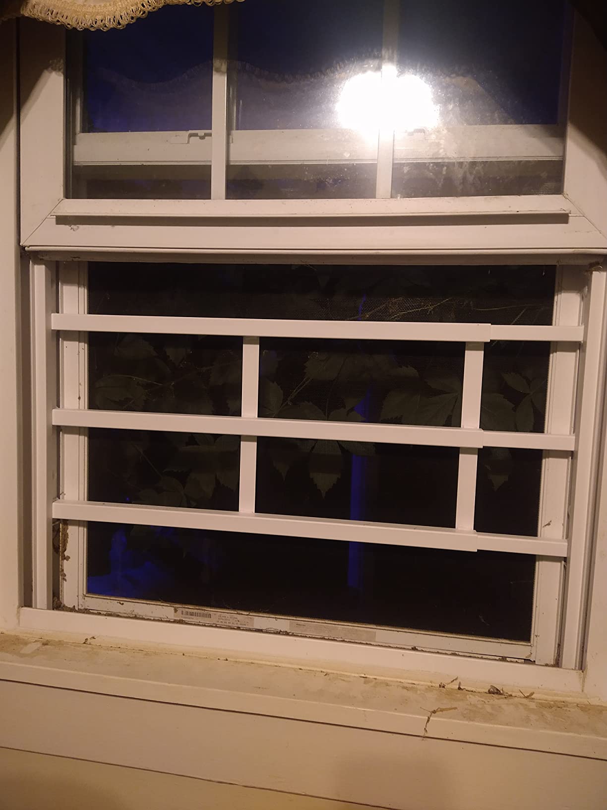 Fixed Window Safety Guard 14”x 38” Adjustable Width Prevents Accidental Falls, Non-Egress, Tamper Resistant Screws Included, White, Single Pack customer photo 1