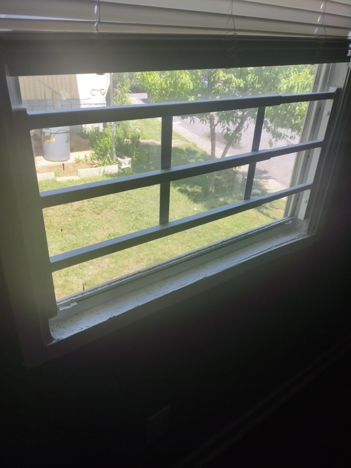 Fixed Window Safety Guard 14”x 38” Adjustable Width Prevents Accidental Falls, Non-Egress, Tamper Resistant Screws Included, White, Single Pack customer photo 2