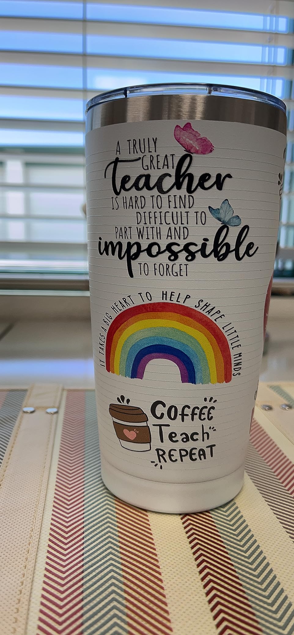 Teacher Gifts,Teacher Appreciation Gifts,Teachers Christmas Birthday Gift from Students,Back to School Gift for Women,20oz Stainless Steel Tumbler Cup customer photo 2