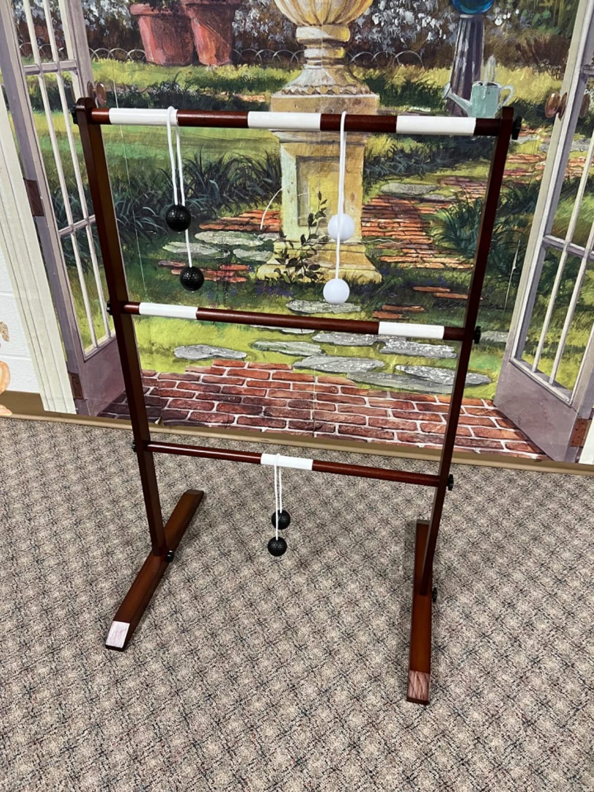 Swooc Games® - Premium Wooden Ladder Ball Game Set (Weather Resistant) - with 10+ Games & Carrying Case - Easy, No Tool Set Up - Premium Ladder Toss Outdoor Game - Backyard Ball Toss Games customer photo 2