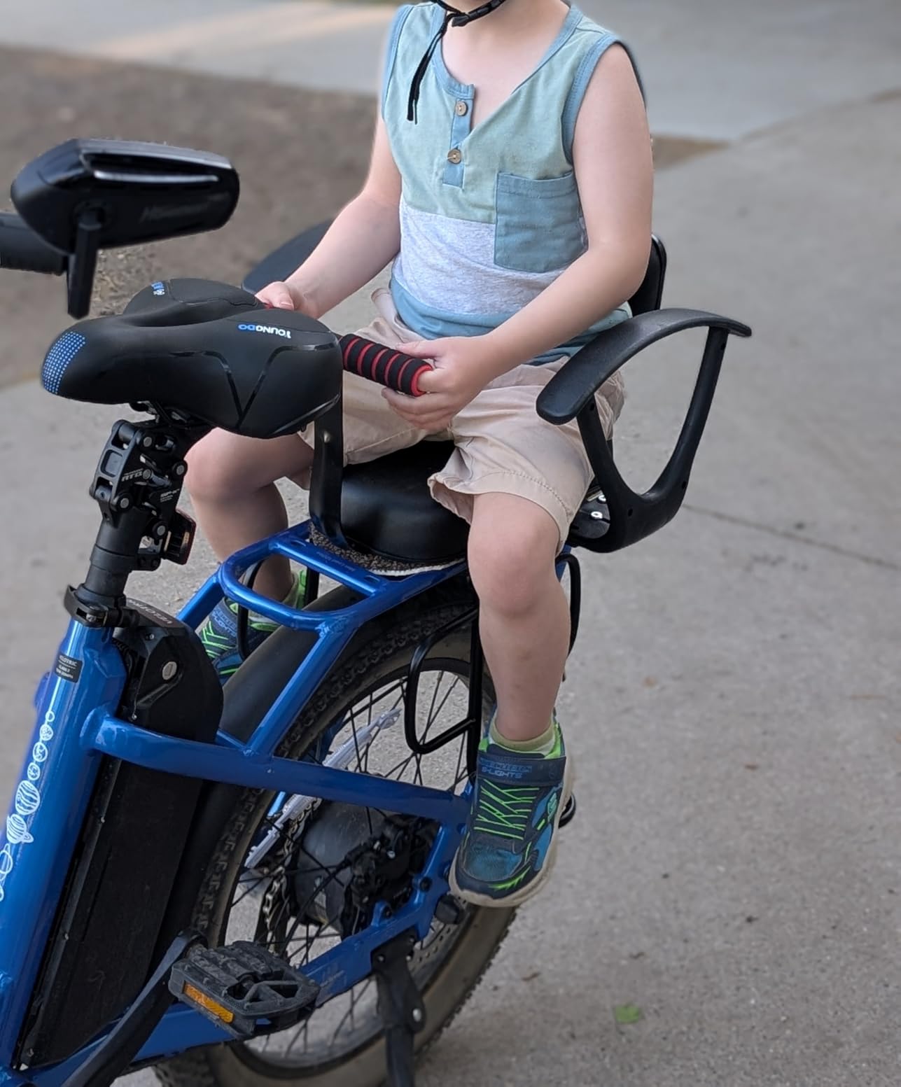 2026 Rear Child Bike Seat,Kids Seat for Adult Bike, Toddlers Rear Mount Bike seat Design for Children Aged 2 to 8 Years Old, Rear Frame Mounted Baby Bike Seats Kids Safety Upgrade customer photo 1