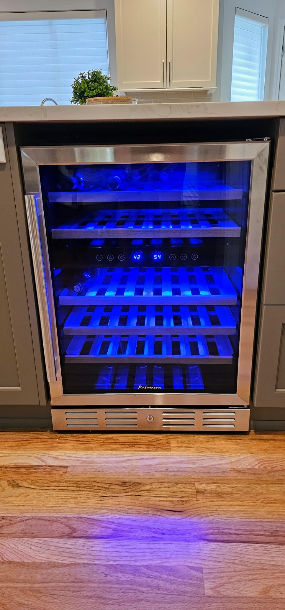 Kalamera 24 inch Wine Cooler, 37 Bottle Dual Zone Built-in or Freestanding customer photo 1