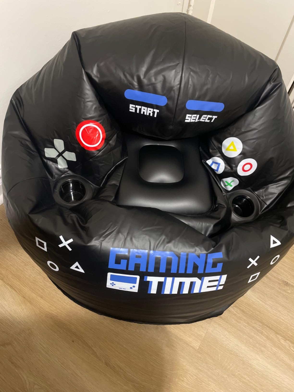 Inflatable Gaming Chair for Kids & Teens with Cup Holders and Side Pocket - This Air Gaming Bean Bag Chairs for kids is The Perfect Furniture for Gamer Room Decor - Perfect Gaming Stuff for boys 4-12 customer photo 1