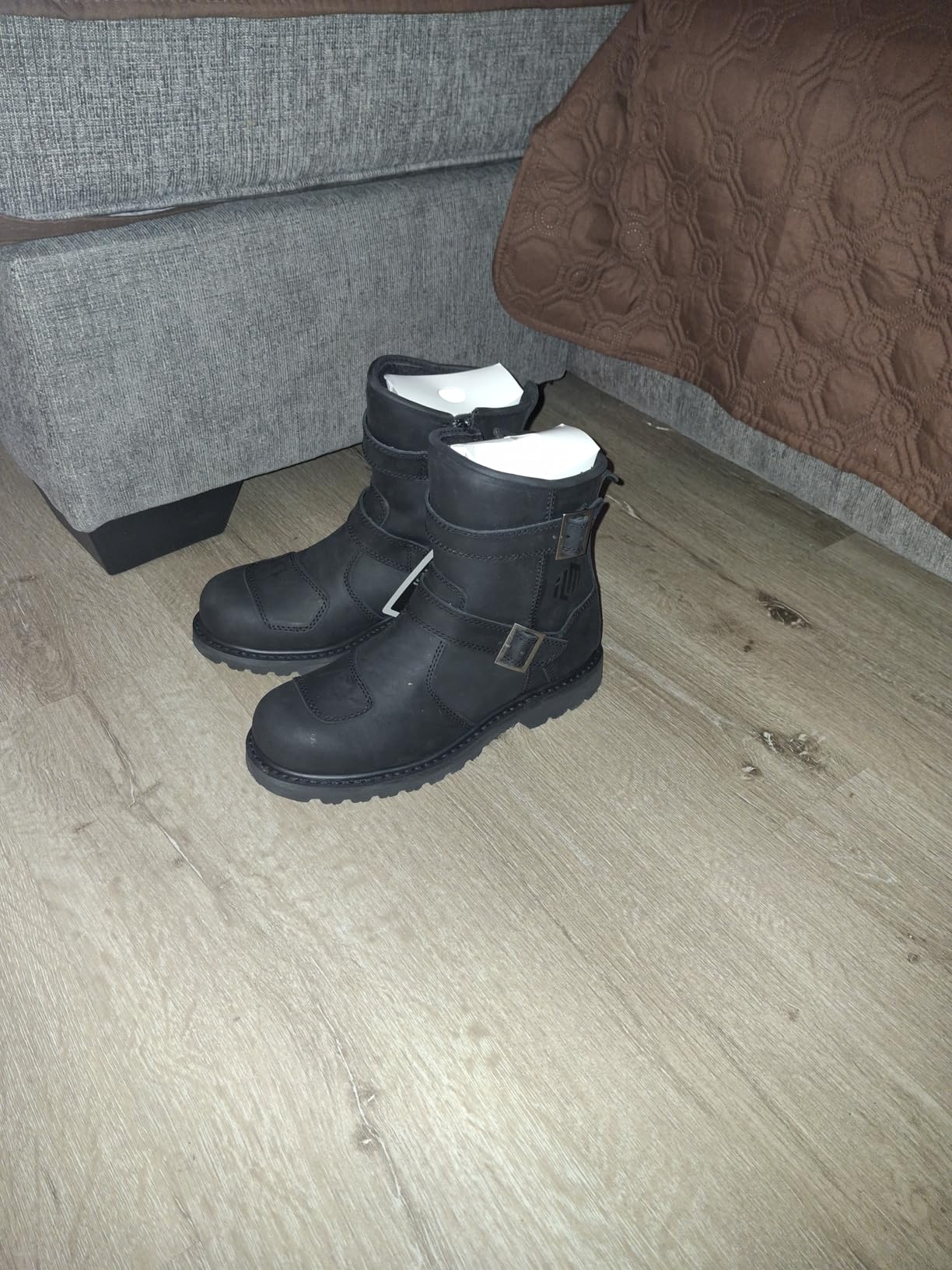 ILM Leather Motorcycle Boots with Side Zipper M1005 customer photo 1