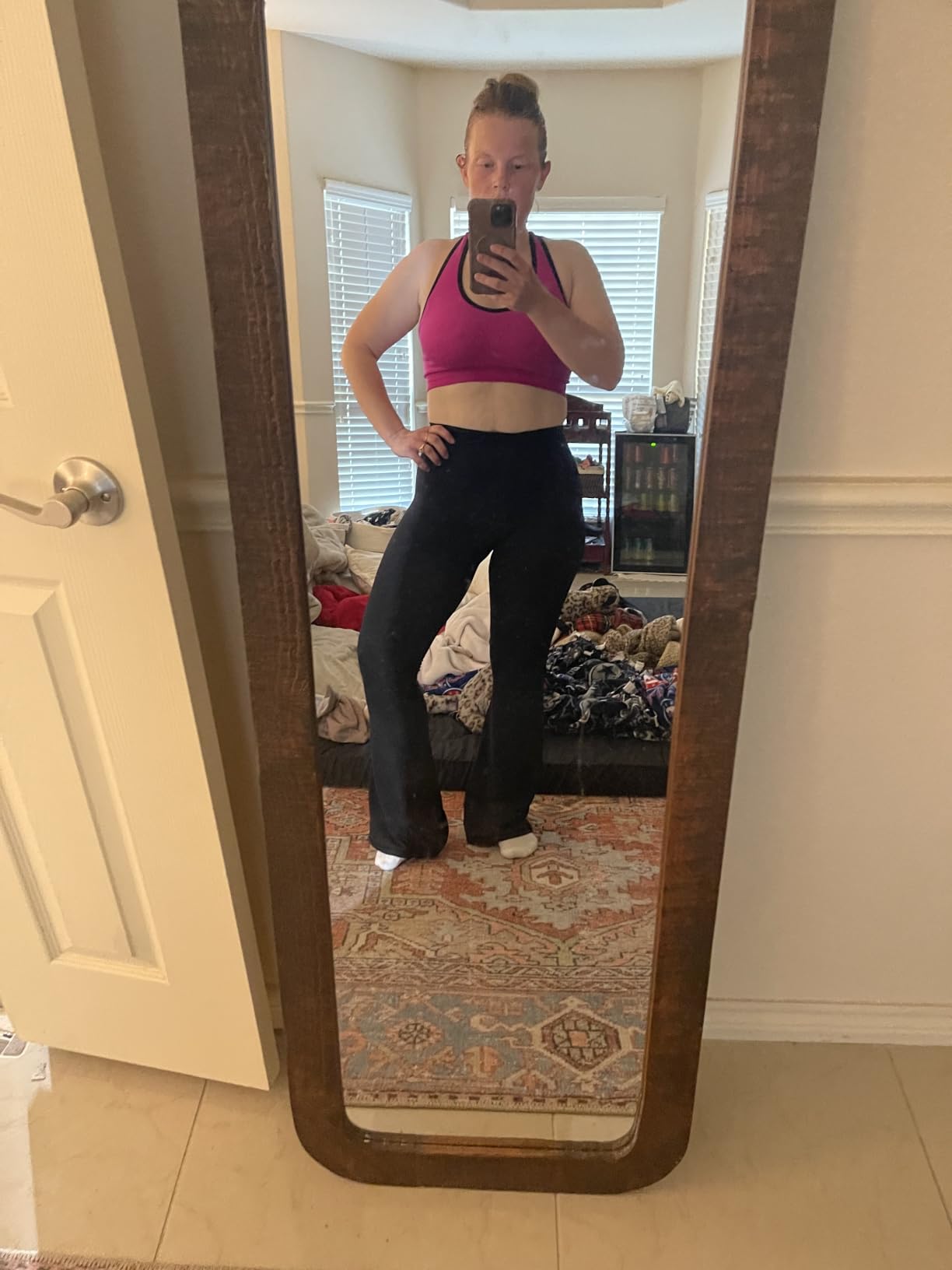 Sunzel Flare Leggings, Crossover Yoga Pants with Tummy Control, High-Waisted and Wide Leg customer photo 1