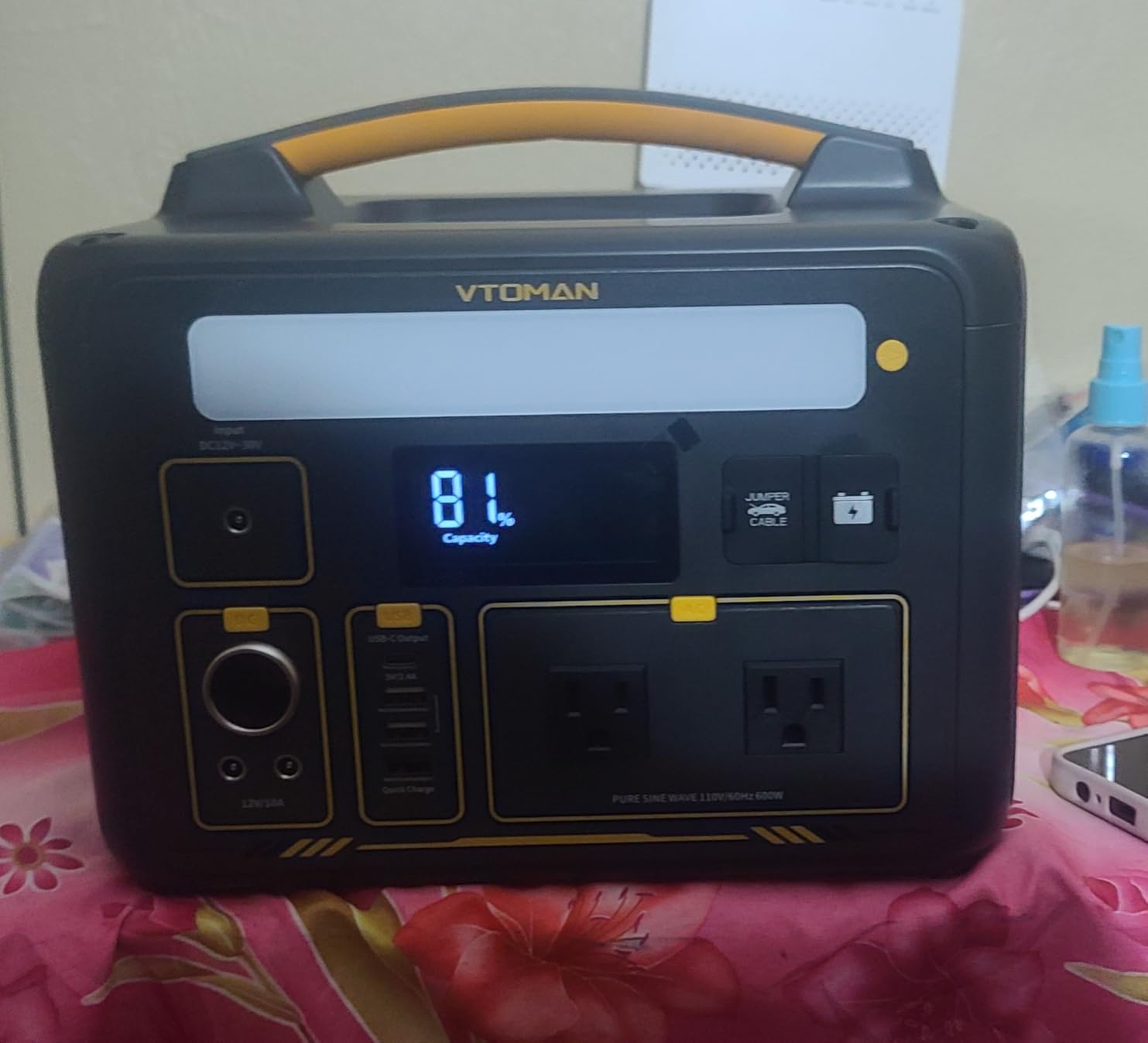 VTOMAN Jump 600X Portable Power Station 600W, 9 Ports LEP Solar Generator customer photo 2