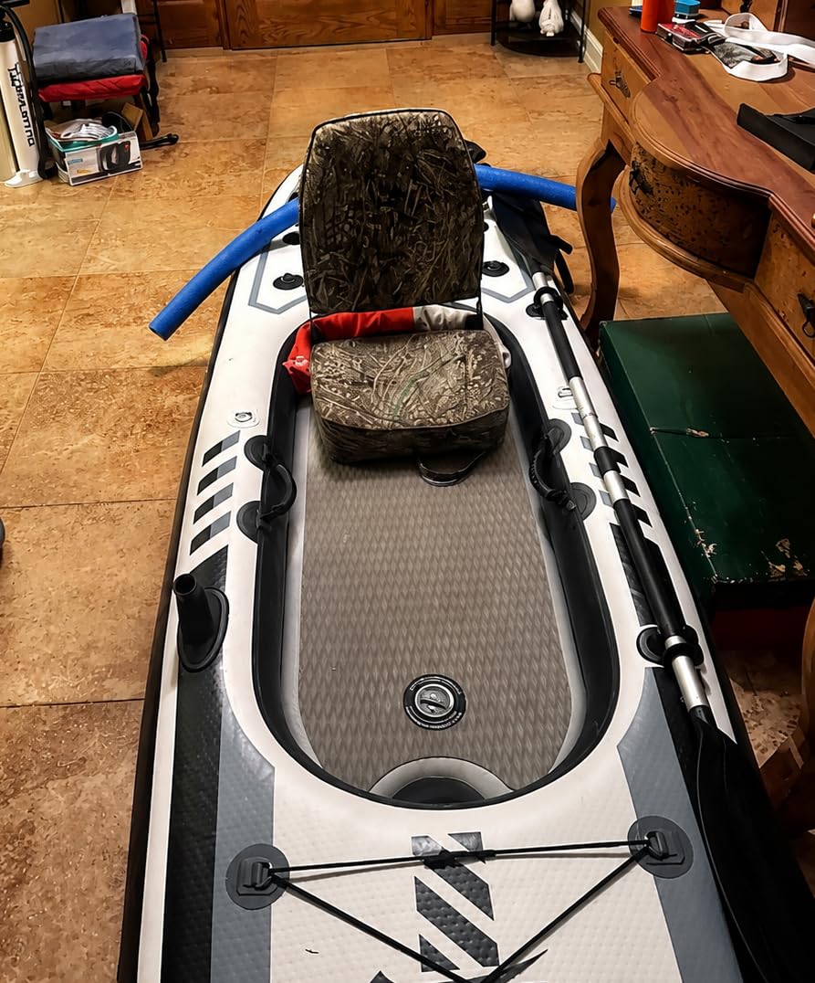 TIGERXBANG 10.2'x35''x8'' Inflatable Kayak with Detachable Seat, SUP-Kayak Set Includes Hand Pump/Aluminum Oar/Backpack, Boat for Adults/Youth | for Fishing, Touring customer photo 1