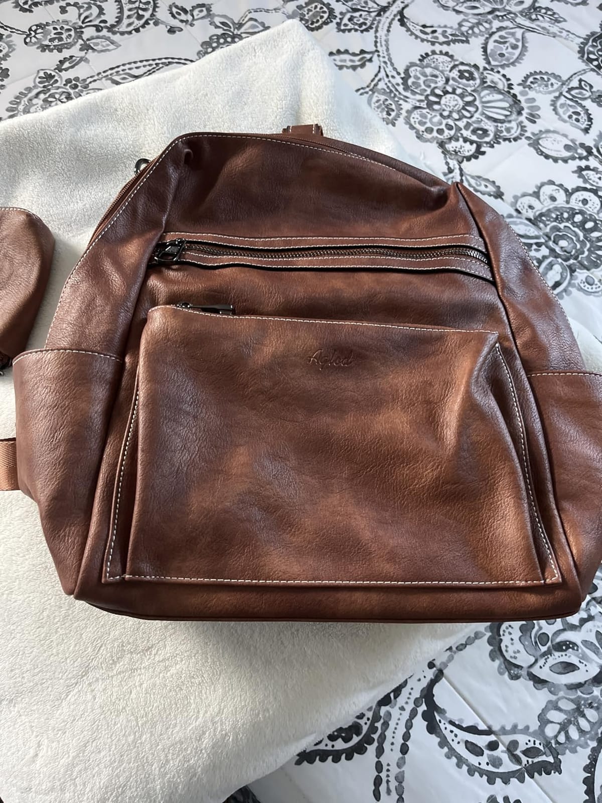 AGLOD Leather Backpack Purse for Women Designer Ladies Shoulder Bag Fashion Faux Work Travel Handbags customer photo 1