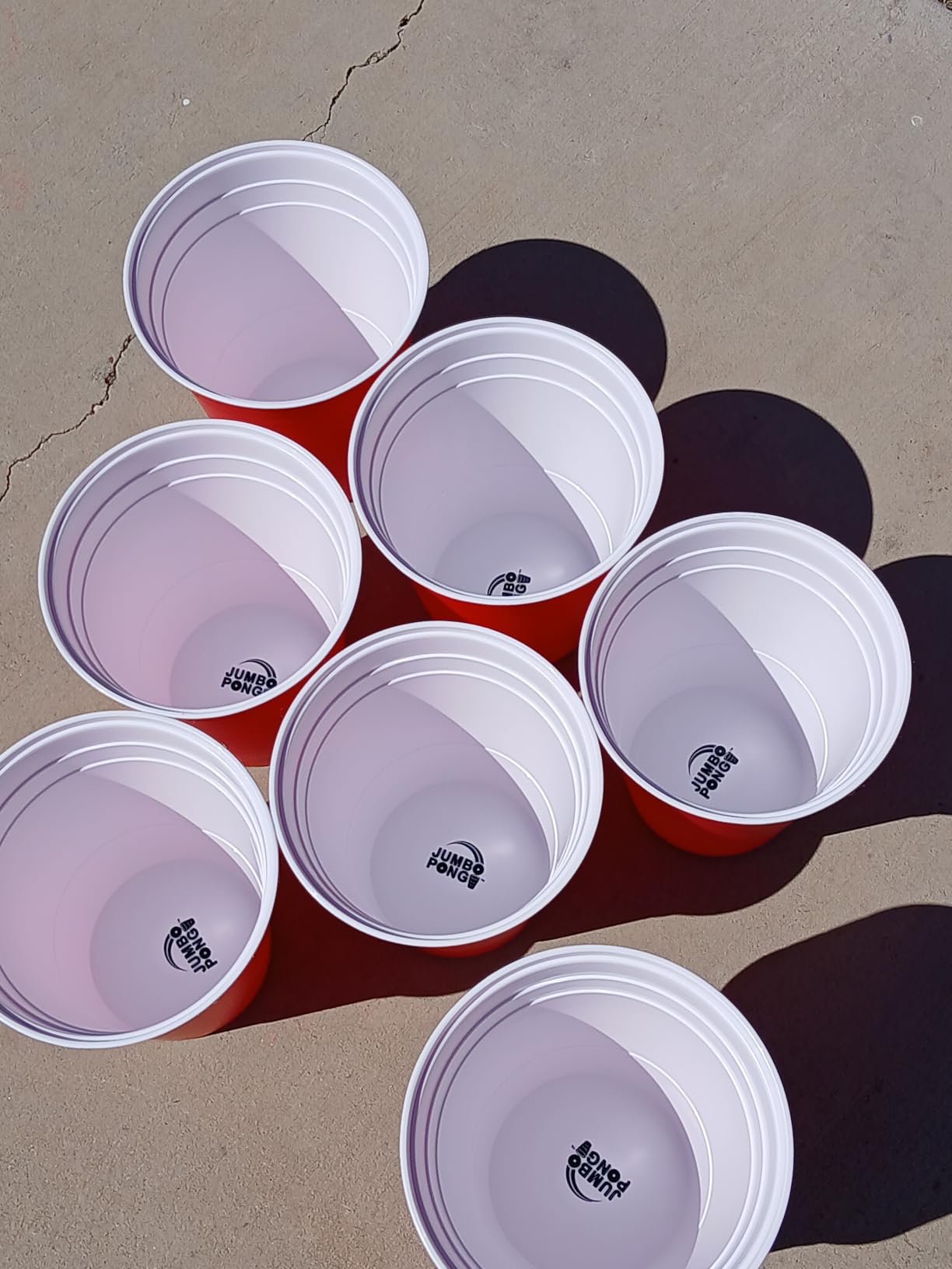 Jumbo Pong - Giant Yard Pong Outdoor Games Yard Games Lawn, Beach, Camping, Tailgating or Backyard - Durable Giant Cups with Indoor/Outdoor Ball and Pump Included customer photo 2