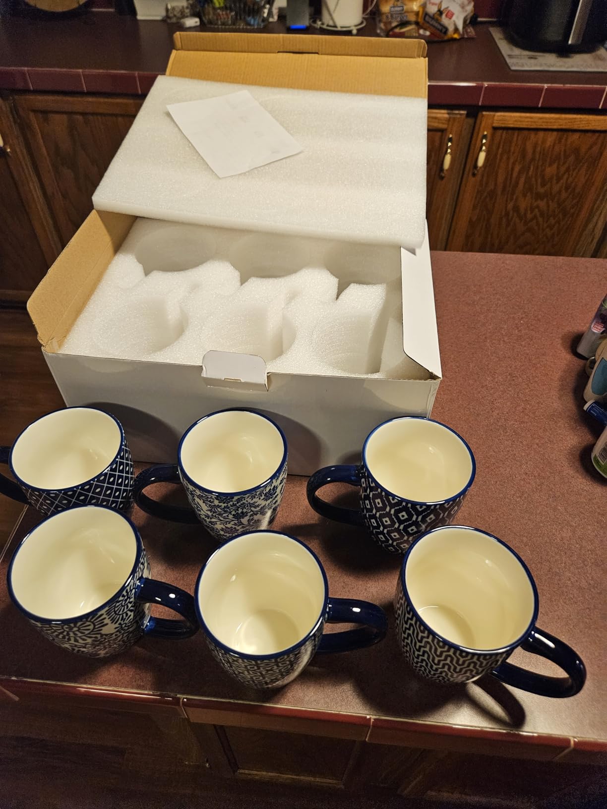 Selamica 10 oz Coffee Mugs Set of 6 with Handle, Coffee Cups Ceramic for Cappuccino Latte Cocoa Milk Tea, Dishwasher Microwave Safe, Assorted Colors customer photo 2