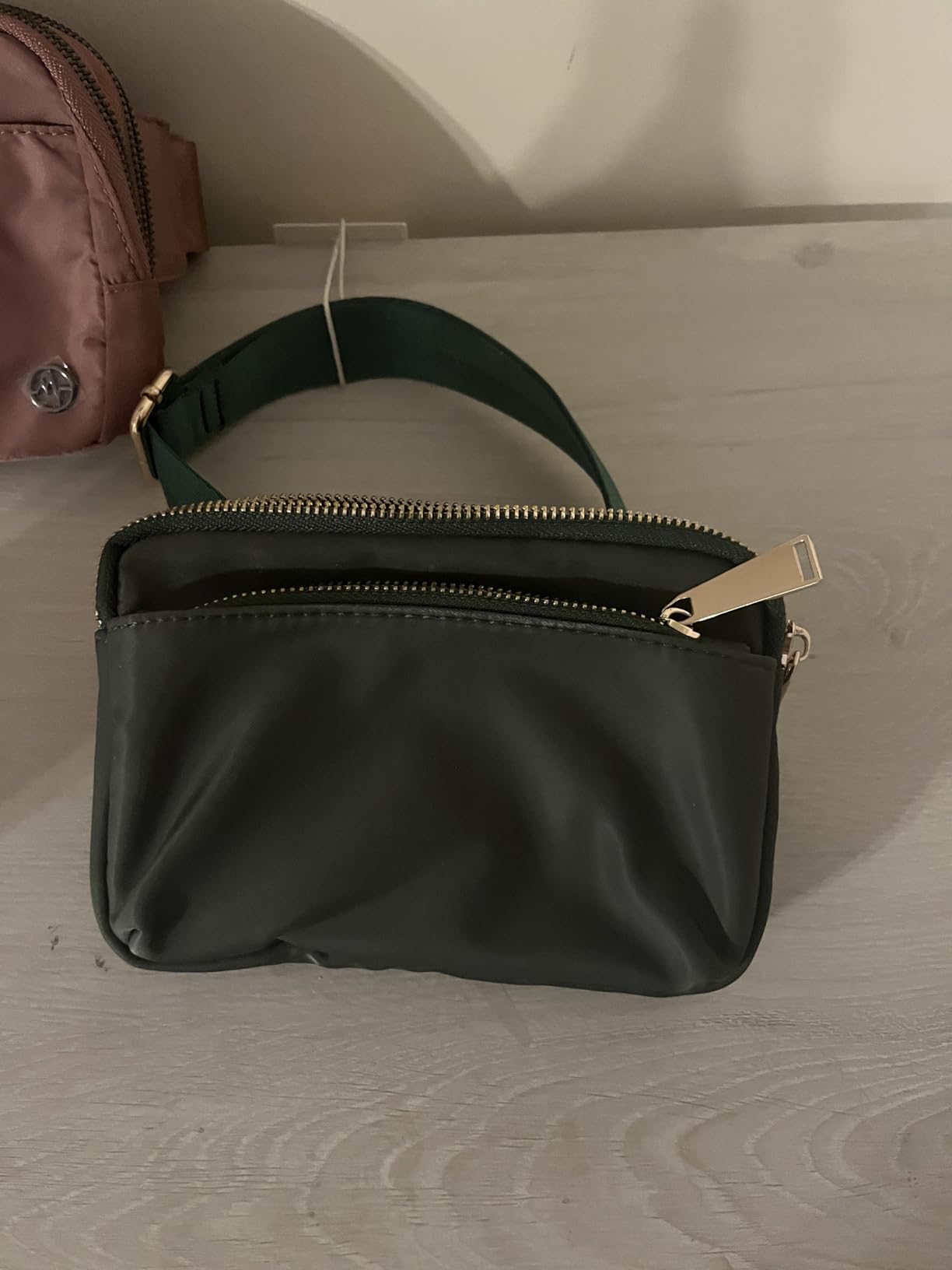Pander Nylon Fanny Pack Belt Bag for Women with 5 Zipper Pockets, Black customer photo 2