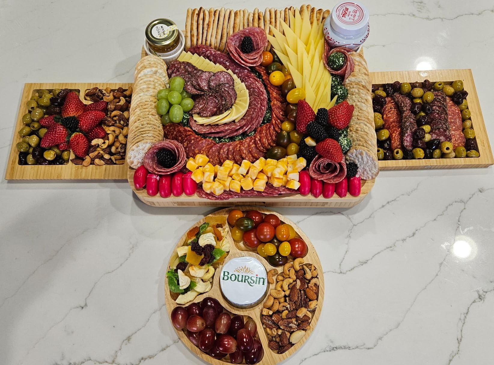 Bamboo Charcuterie Boards Gift Set - Simple Meat and Cheese Board Set with Charcuterie Board Accessories, Valentines Day Gifts, Unique House Warming Gifts New Home - Home it customer photo 2