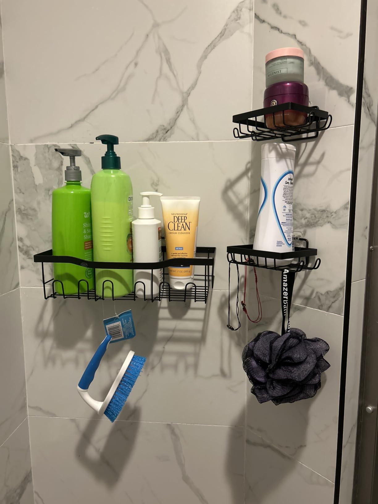 EUDELE Adhesive Shower Caddy, 5 Pack Rustproof Stainless Steel Bath Organizers With Large Capacity, No Drilling Shelves for Bathroom Storage & Home Decor customer photo 2