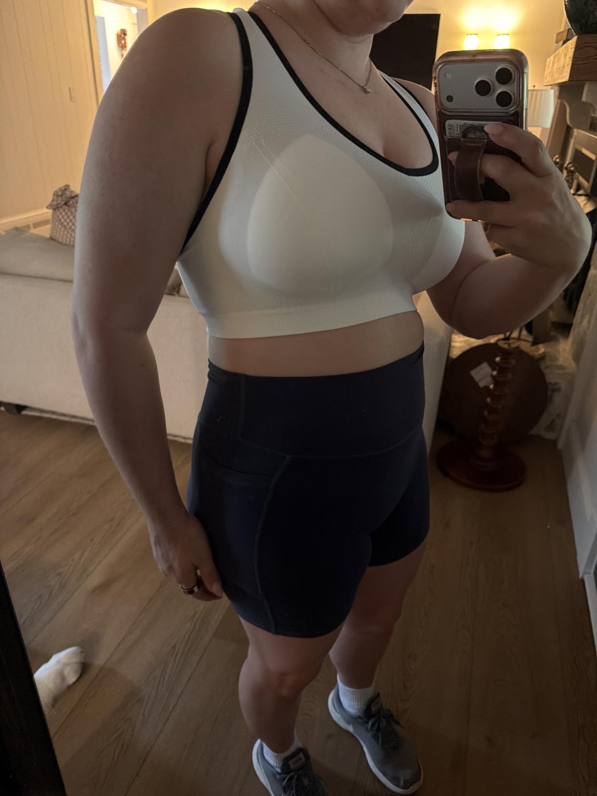 Racerback Sports Bras for Women with Pads - High Impact Athletic Tank Tops for Yoga and Workout Brassieres Bra customer photo 2