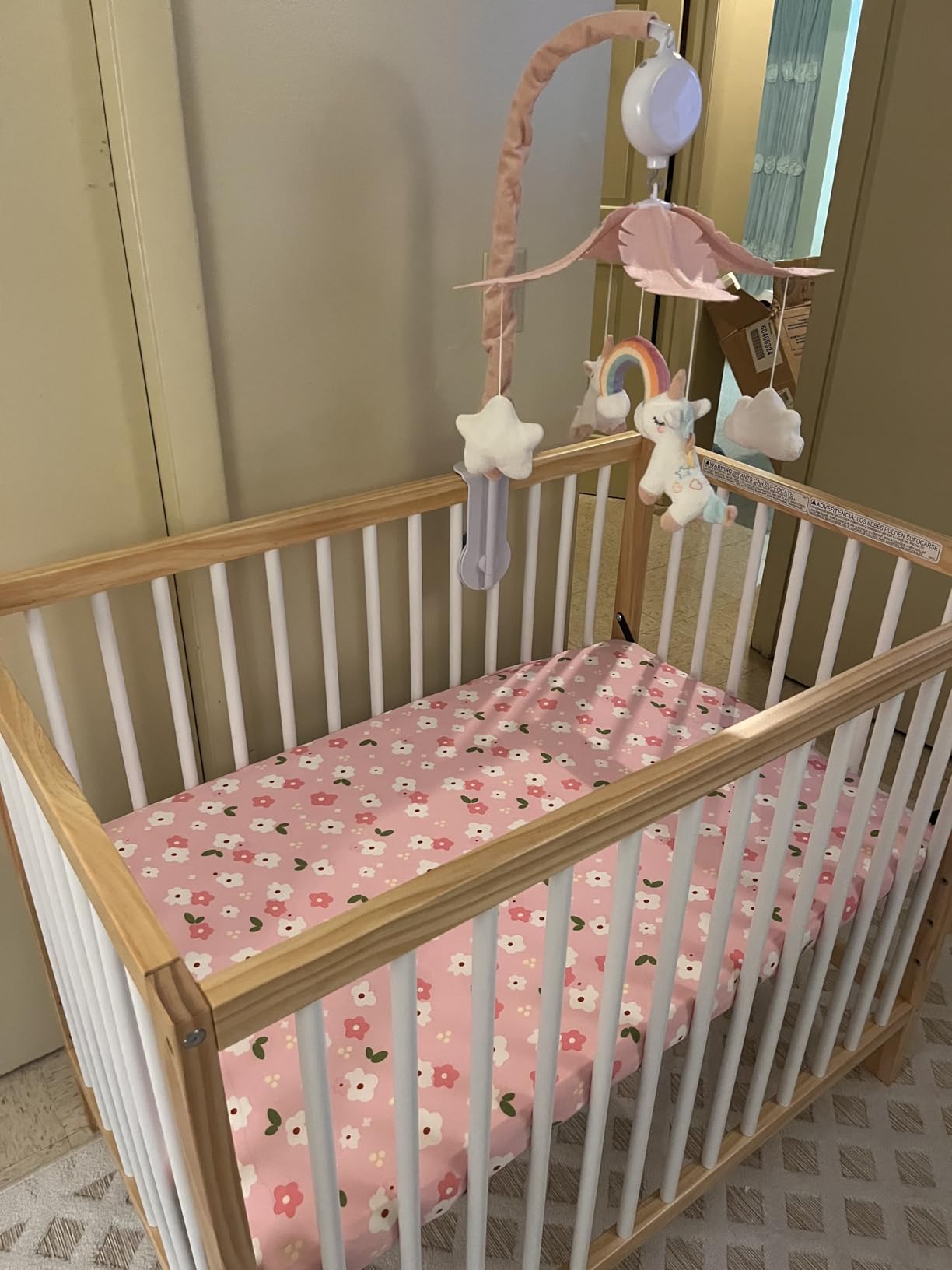 Graco Teddi 4-in-1 Convertible Mini Crib with Bonus Mattress, Driftwood customer photo 2