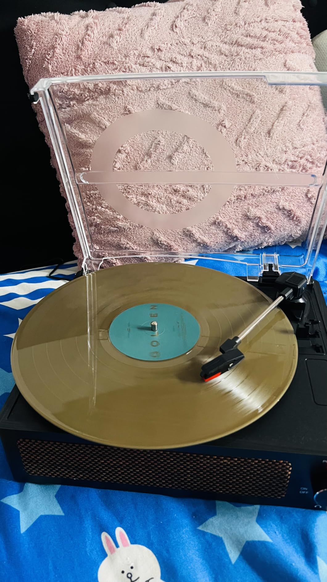Seasonlife® Vinyl Record Player with Speakers,Wood Black Vintage Turntables customer photo 2