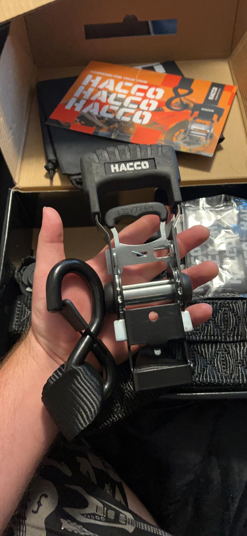 HACCOPLANET 1.6in Heavy Duty Ratchet Tie Down Straps 4PK for UTV Truck customer photo 1