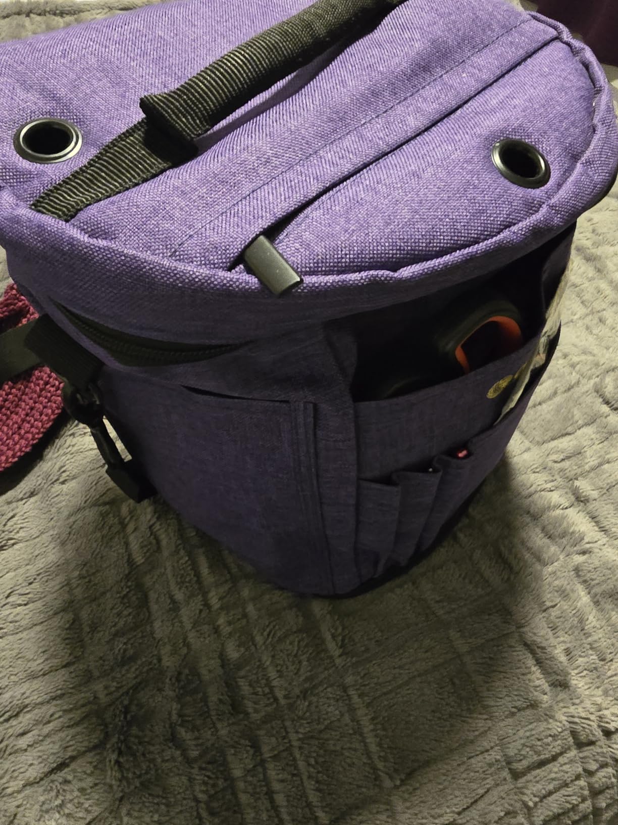 MYBAGZING Expandable Crochet Bag Organizer w/Yarn Grommets& Zipper Closure customer photo 2