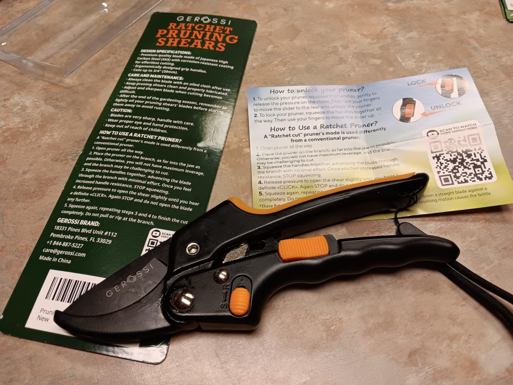 Gerossi Ratchet Pruning Shears Heavy Duty, Hand Pruners for Gardening | Cuts 3x Easier for Arthritis and Weak Grip, 8 in Extra Sharp Anvil Blade, Garden Clippers for Branches and Trees customer photo 1