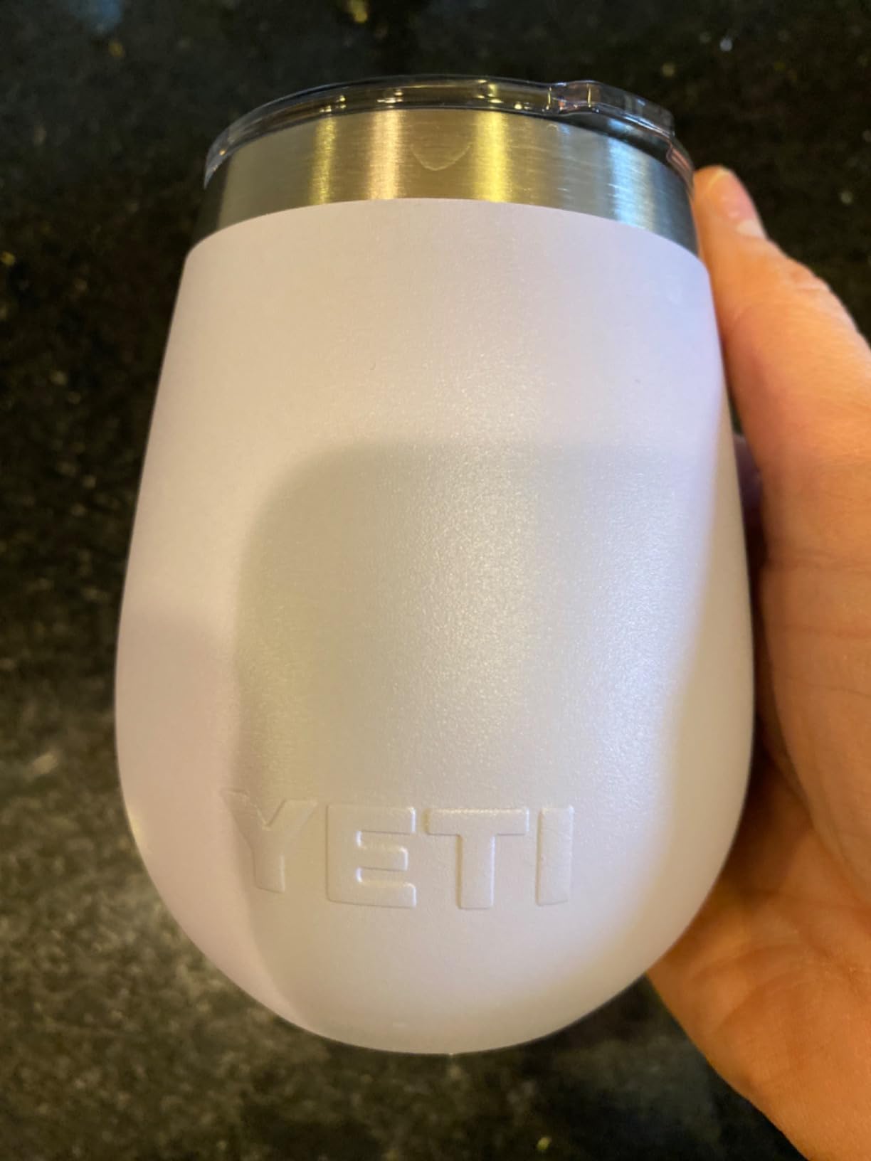 YETI Rambler 10 oz Wine Tumbler, Vacuum Insulated, Stainless Steel with MagSlider Lid, Rescue Red customer photo 2