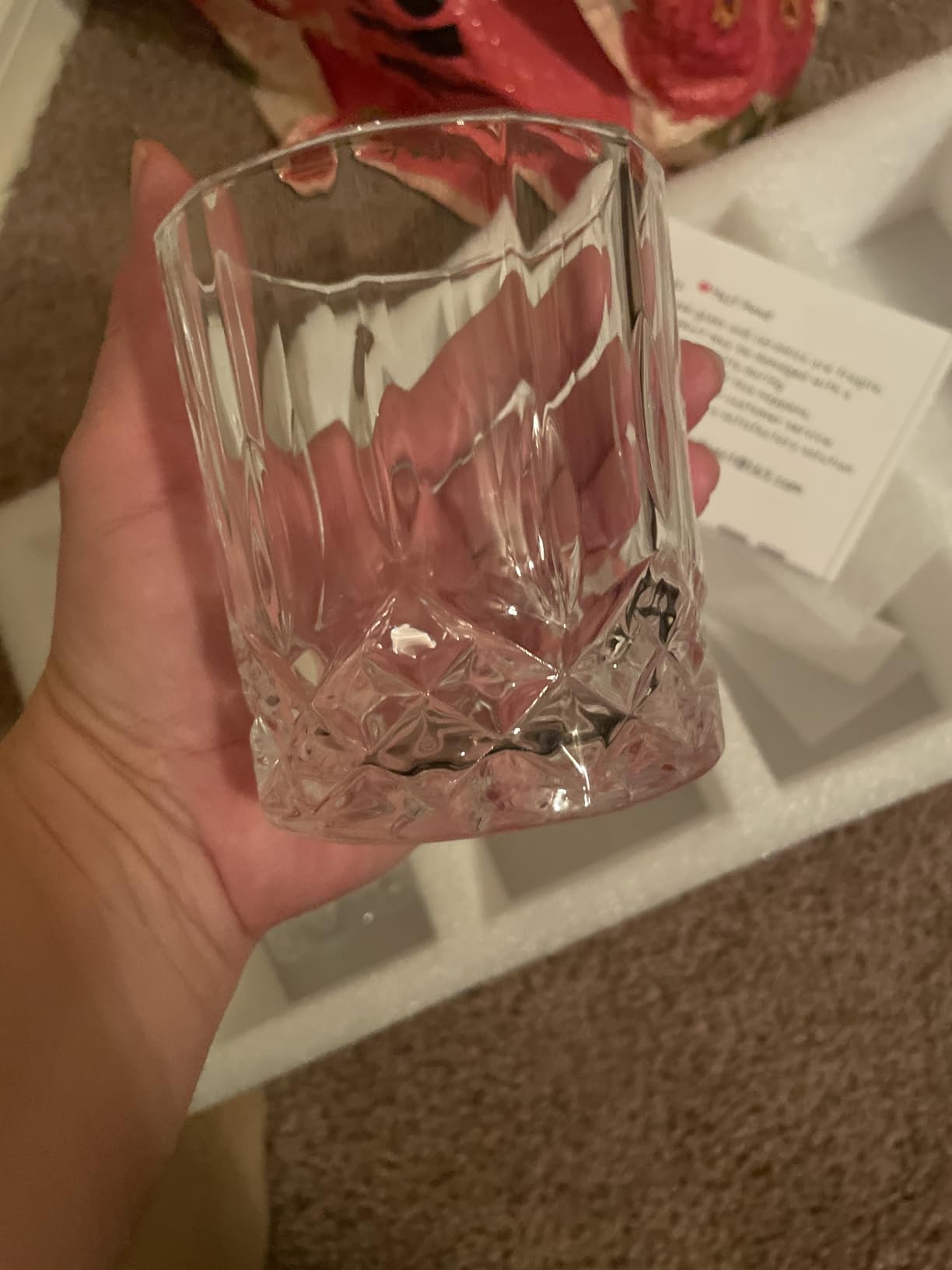 Qipecedm Drinking Glasses, 8 Piece Crystal Glass Cups, Mixed Glassware Set, 4 pcs Crystal Old Fashioned 11oz Highballs and 4 pcs 11oz Whiskey Glasses, Great for Cocktail, Whisky and other Beverages customer photo 2