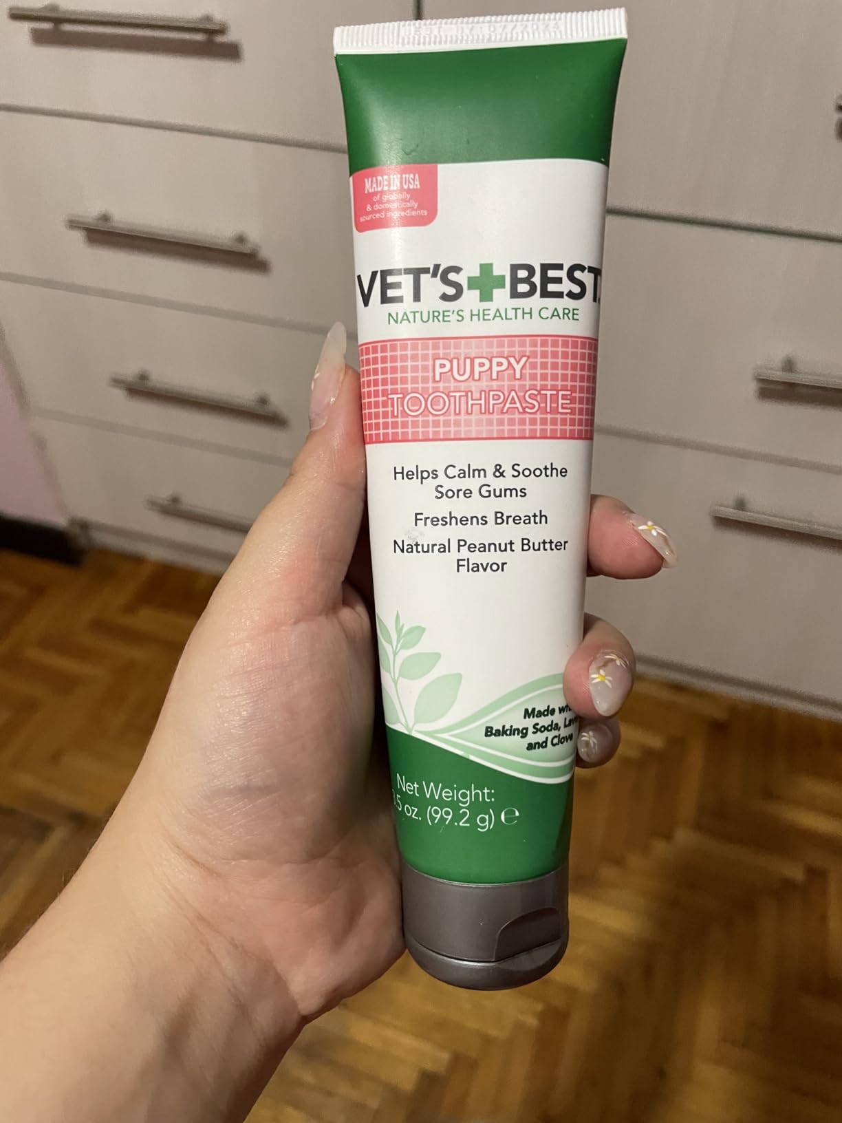 Vet's Best Puppy Toothpaste & Toothbrush Kit, Peanut Butter, Dogs, 3.5 oz | Puppy Dental Care Kit, Toothbrush & Toothpaste Included, Freshens Breath, Supports Healthy Teeth & Gums customer photo 1