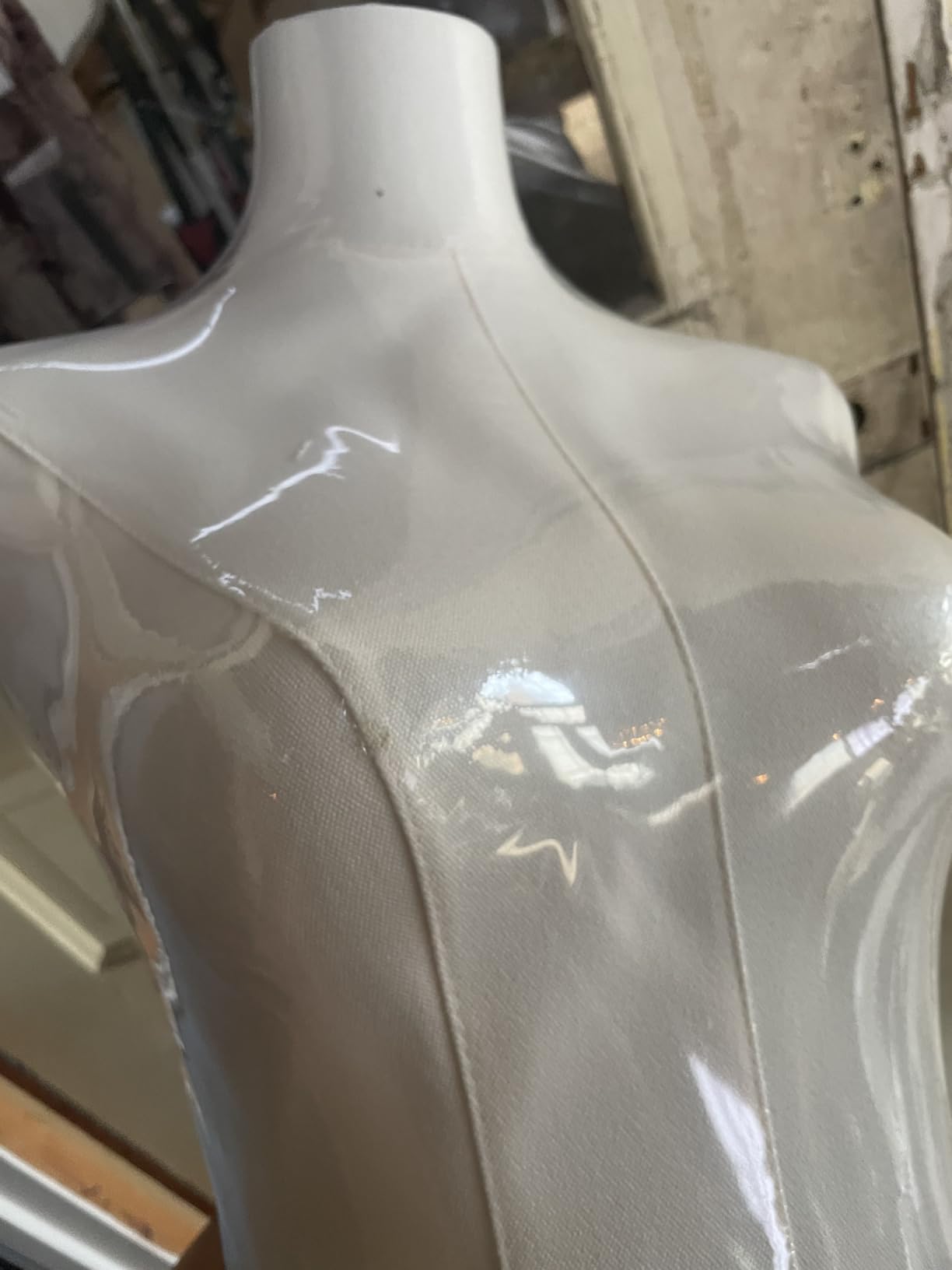 Female Mannequin Torso Women Dress Forms for Sewing Manicanequin Body High Stability Gold Metal Stand for Clothing Dress Jewelry Display Adjustable Height 50”-70” Thin Body customer photo 2