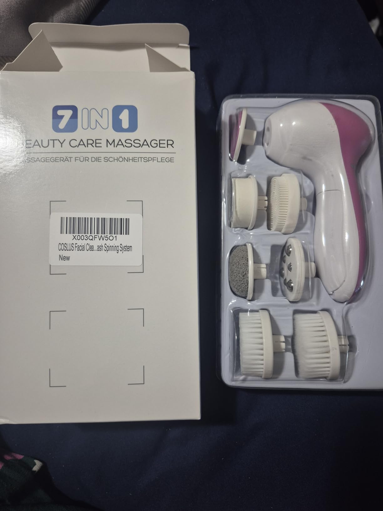 COSLUS Facial Cleansing Brush Face Scrubber, Standard Set, Blue customer photo 2