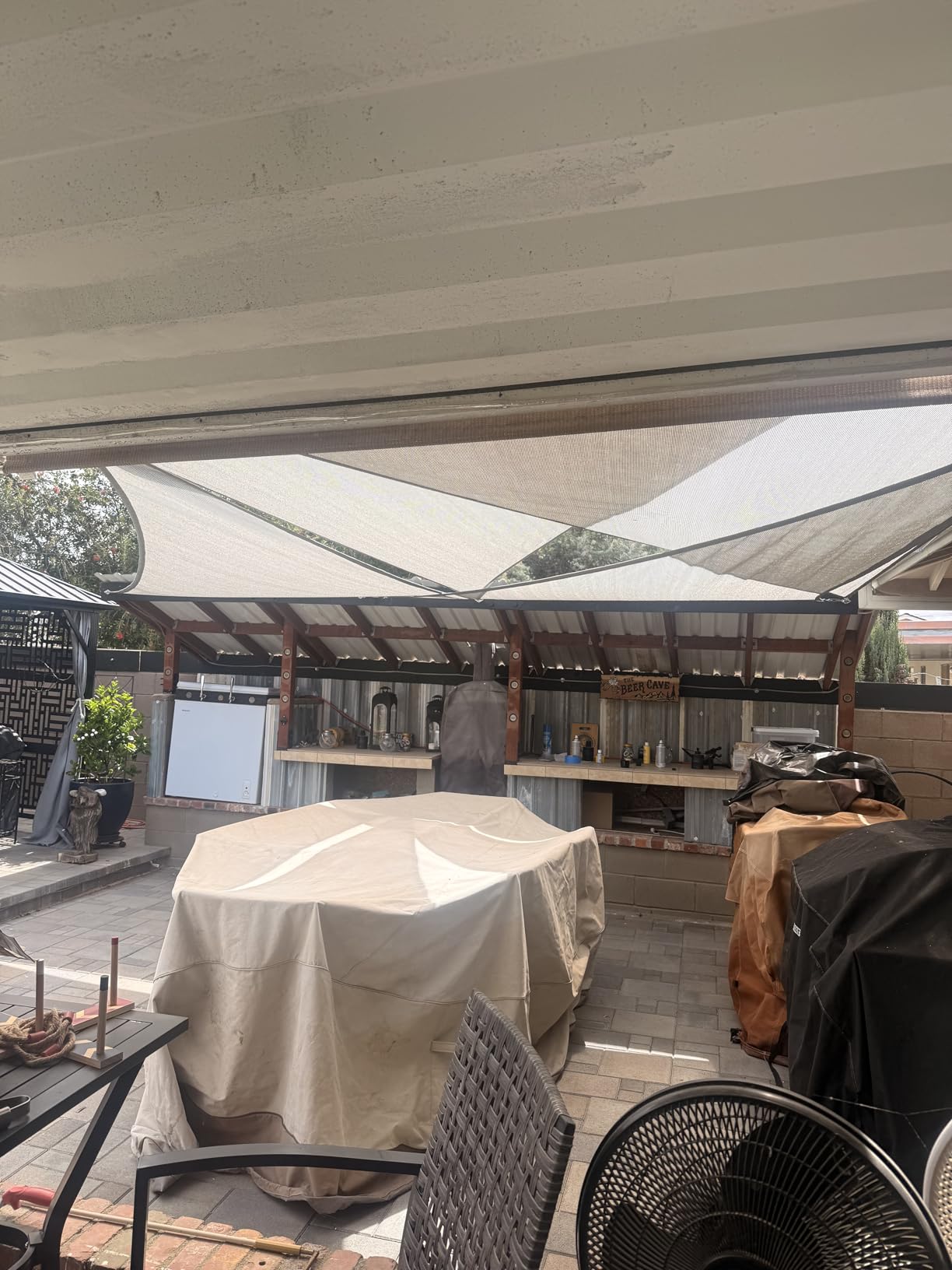 Amgo 16' x 16' x 22.6' Beige Triangle Sun Shade Sail for Patio customer photo 1