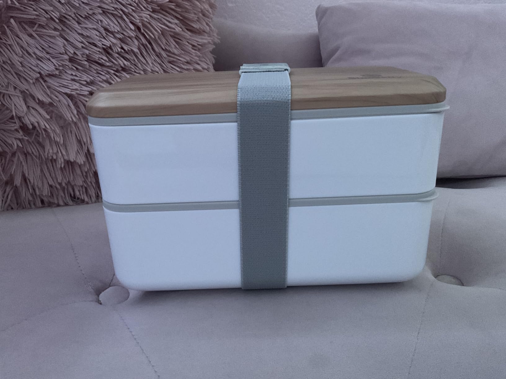 Sinnsally Bento Box Adult Lunch Box with Compartments for Women & Men,(47oz)Stackable Japanese Bento Lunchbox,Rectangle Lunchable Food Container with Utensil Set,Leak-Proof & Microwave/Dishwasher Safe customer photo 2