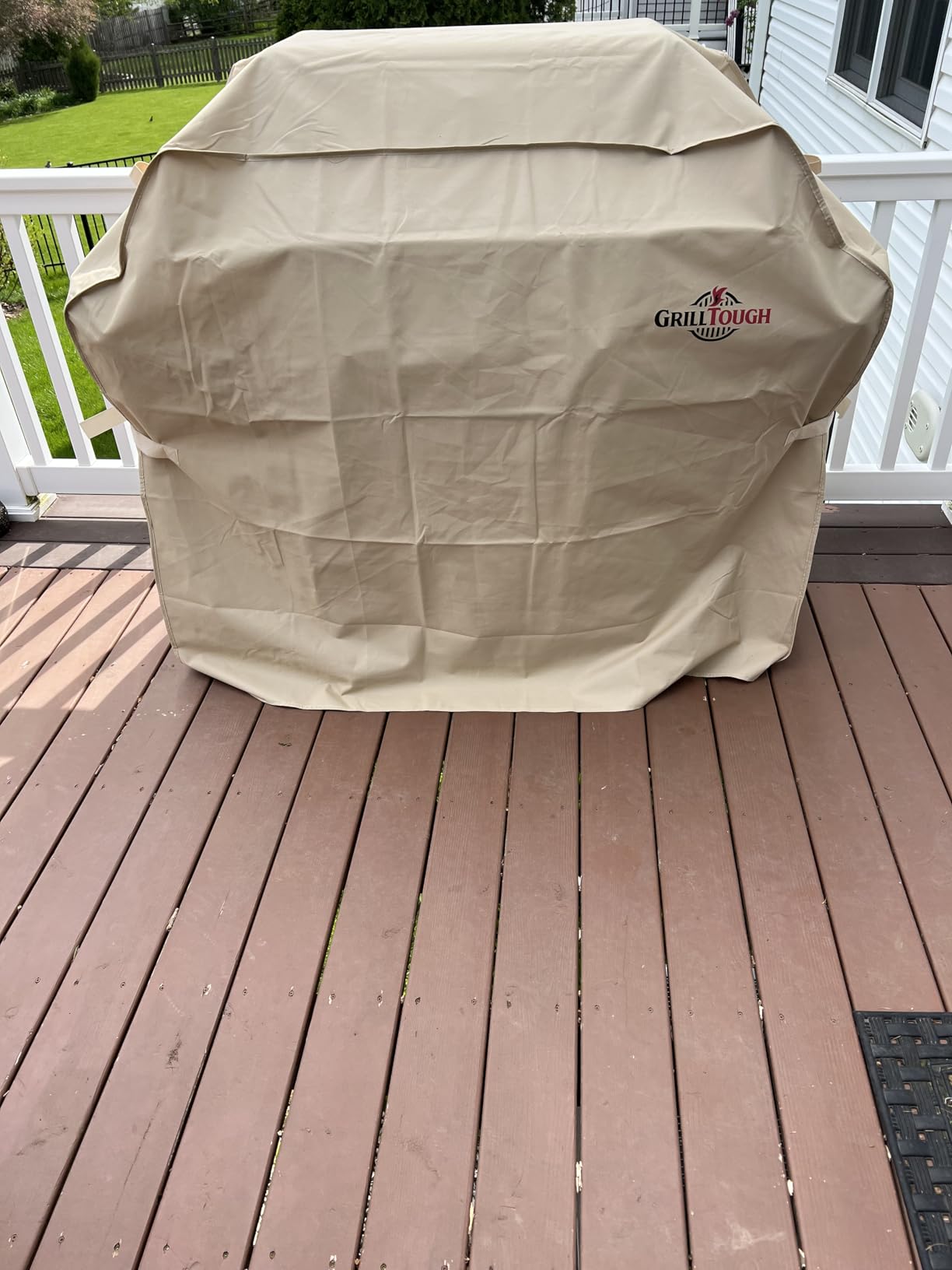 GrillTough Heavy Duty BBQ Grill Cover for Outdoor Grill, 58 Inch, Black customer photo 2