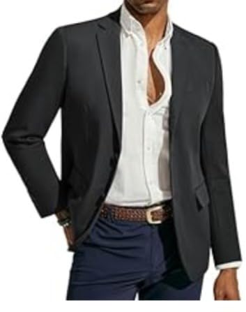 PJ PAUL JONES Mens Casual Knit Blazer Unstructured Sport Coat customer photo 1