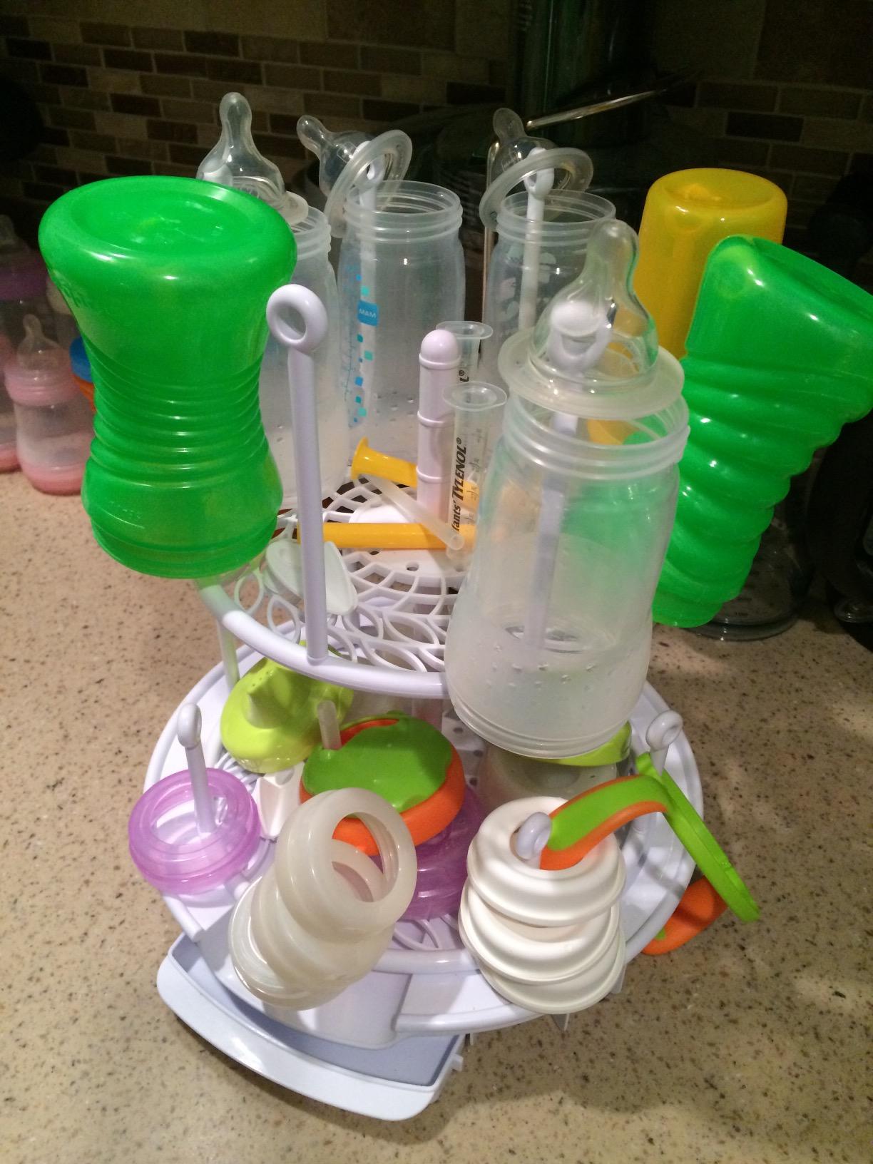 The First Years Spin Stack Bottle Drying Rack - Black customer photo 1
