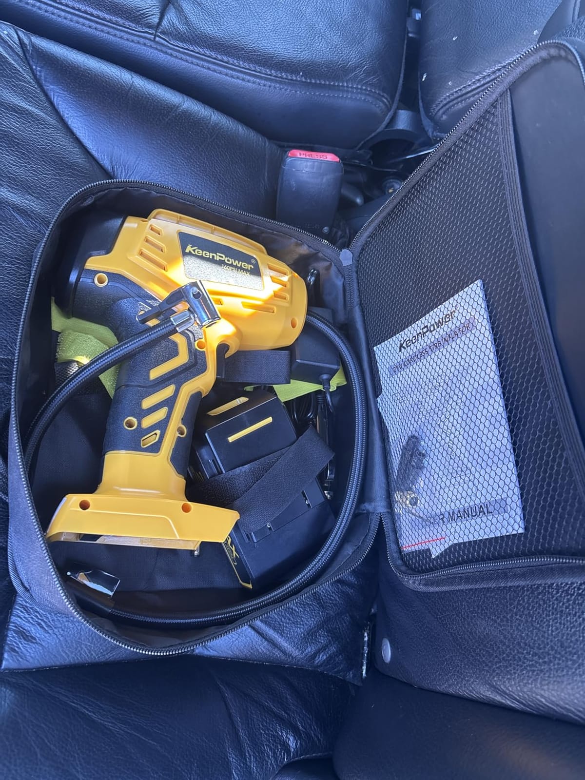 KeenPower Tire Inflator Portable Air Compressor 21V Battery Powered 160PSI customer photo 1