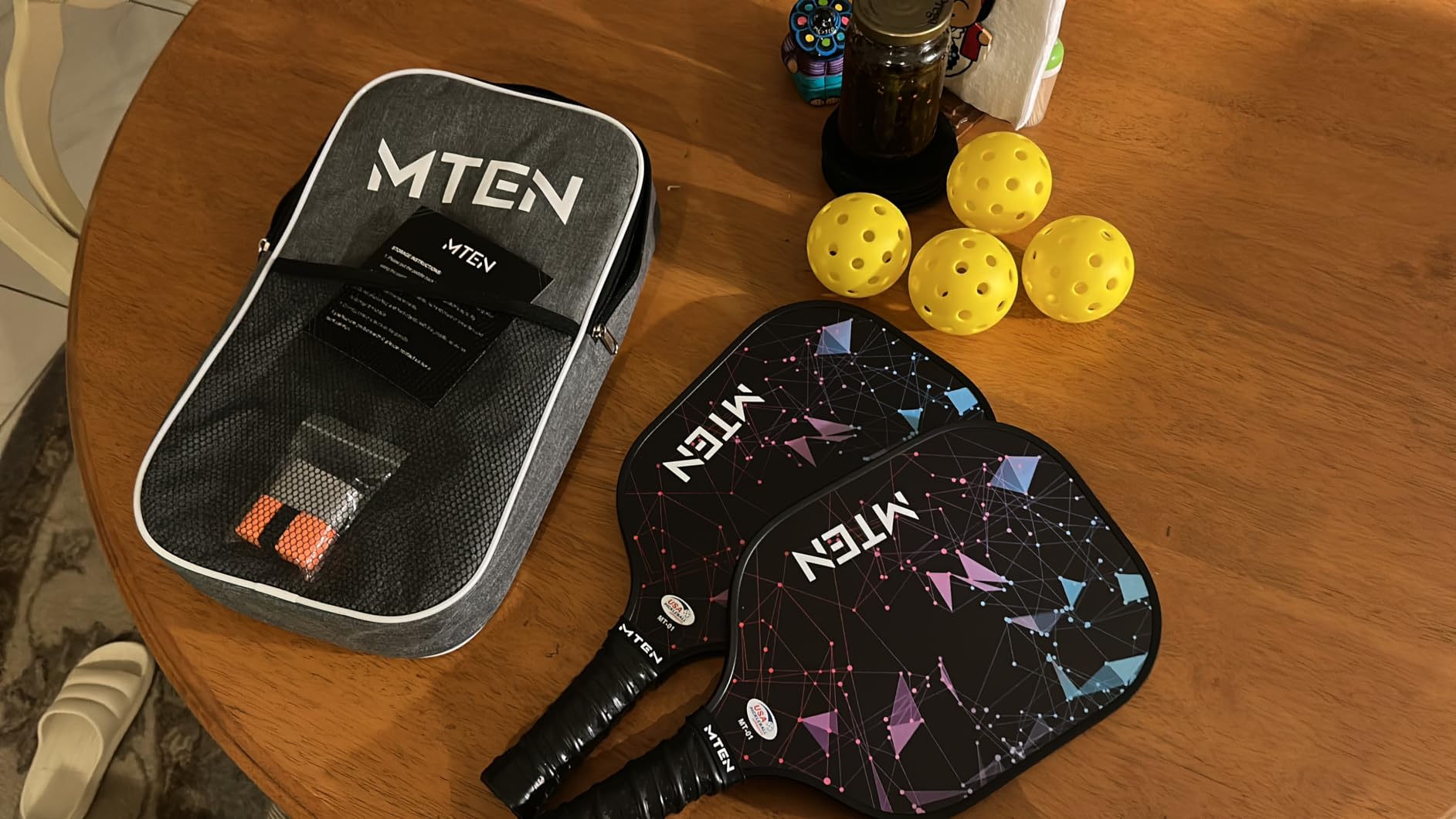 MTEN Pickleball Paddles Set of 2/4/1, USAPA Approved Fiberglass Rackets customer photo 2