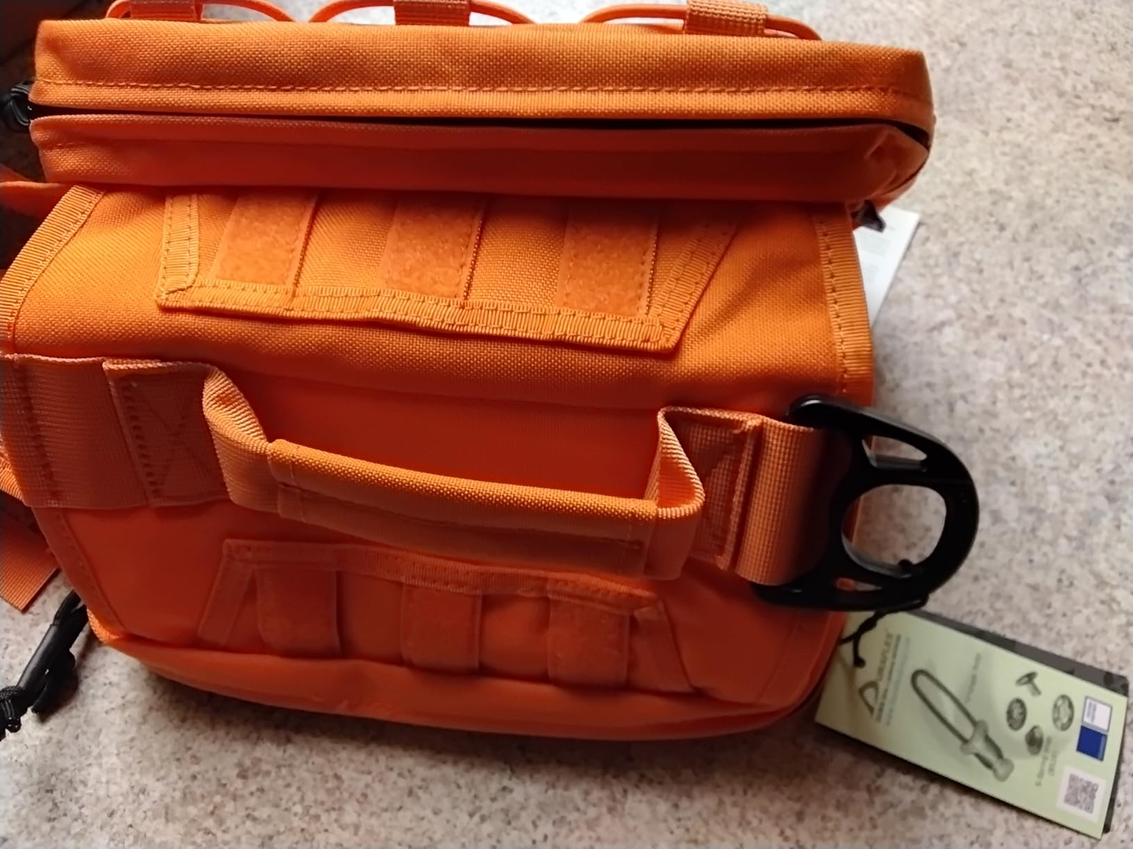 ONETIGRIS Dog Backpack for Medium & Large Dogs, Nylon Backpack for Dogs Tactical Pet Backpack with Side Pockets for Hiking Walking Training Running (Orange, Medium) customer photo 2