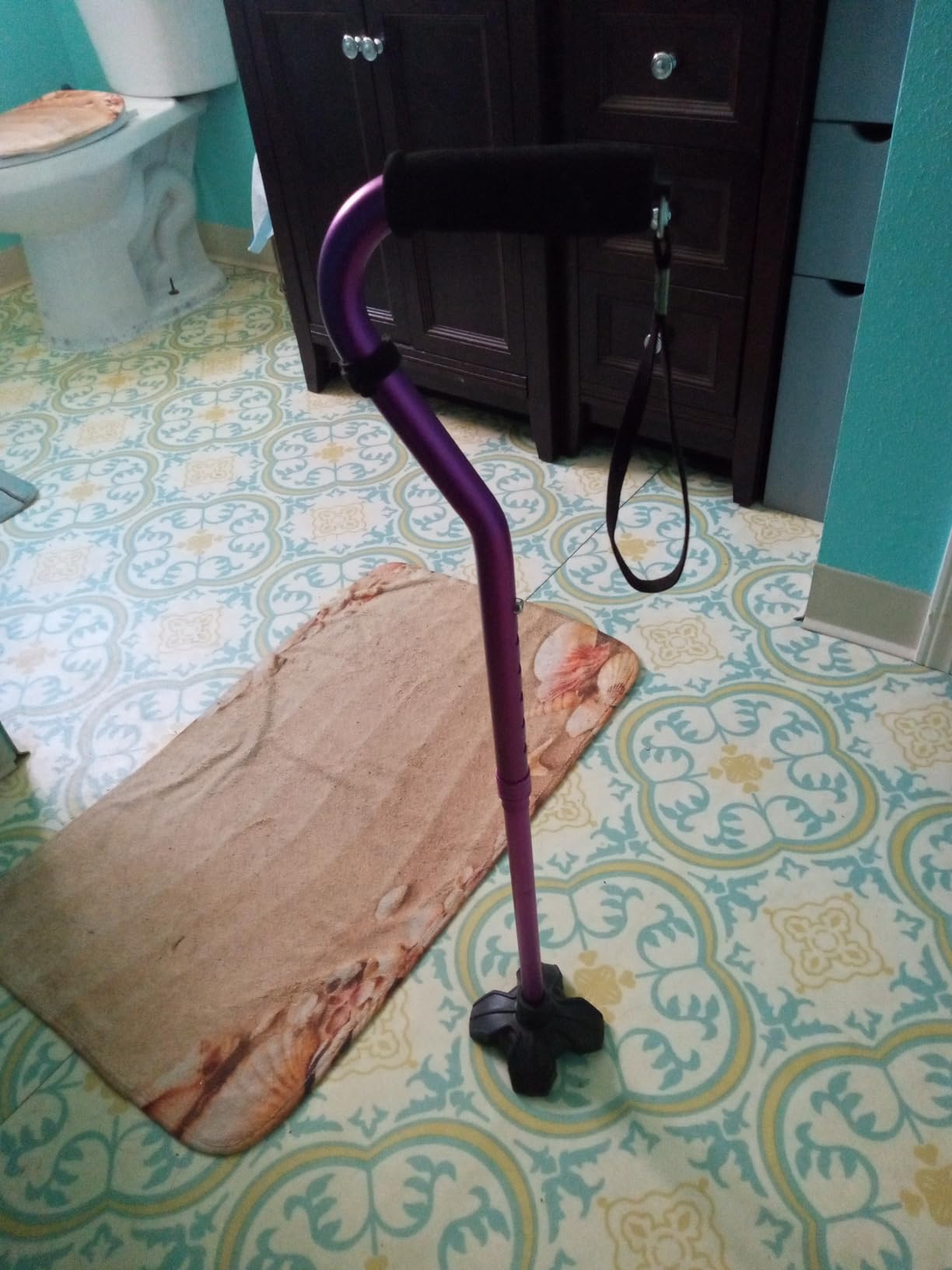 GPTCAMP Walking Cane Quad Base Self Standing 300lbs for Seniors customer photo 1