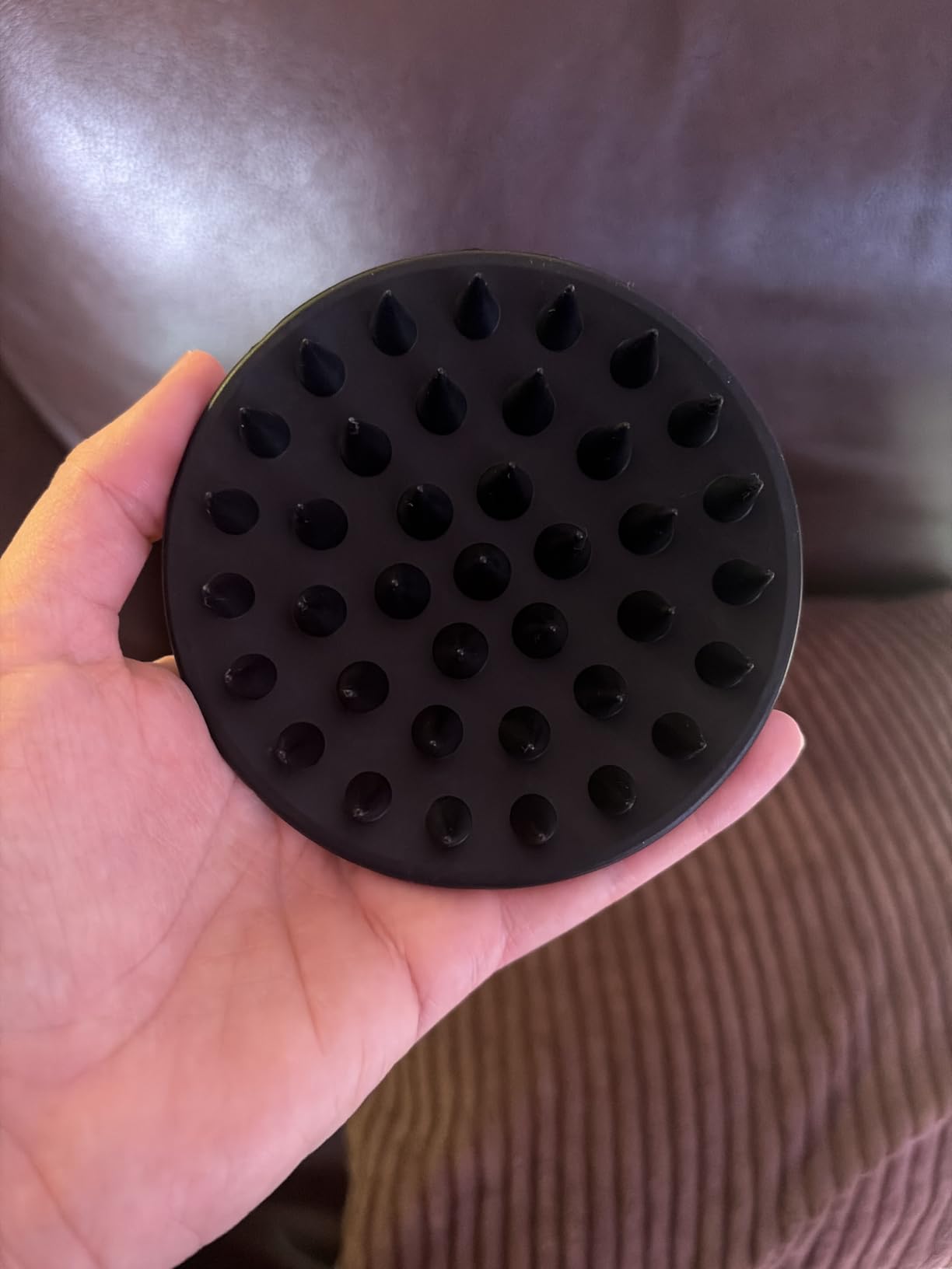 Meartchy Silicone Scalp Massager Shampoo Brush, Scalp Brush for Hair Growth & Dandruff Removal, Hair Scrubber Scalp Stimulator Exfoliator Brush with Soft Bristles for Wet Dry Scalp Care (Black) customer photo 1