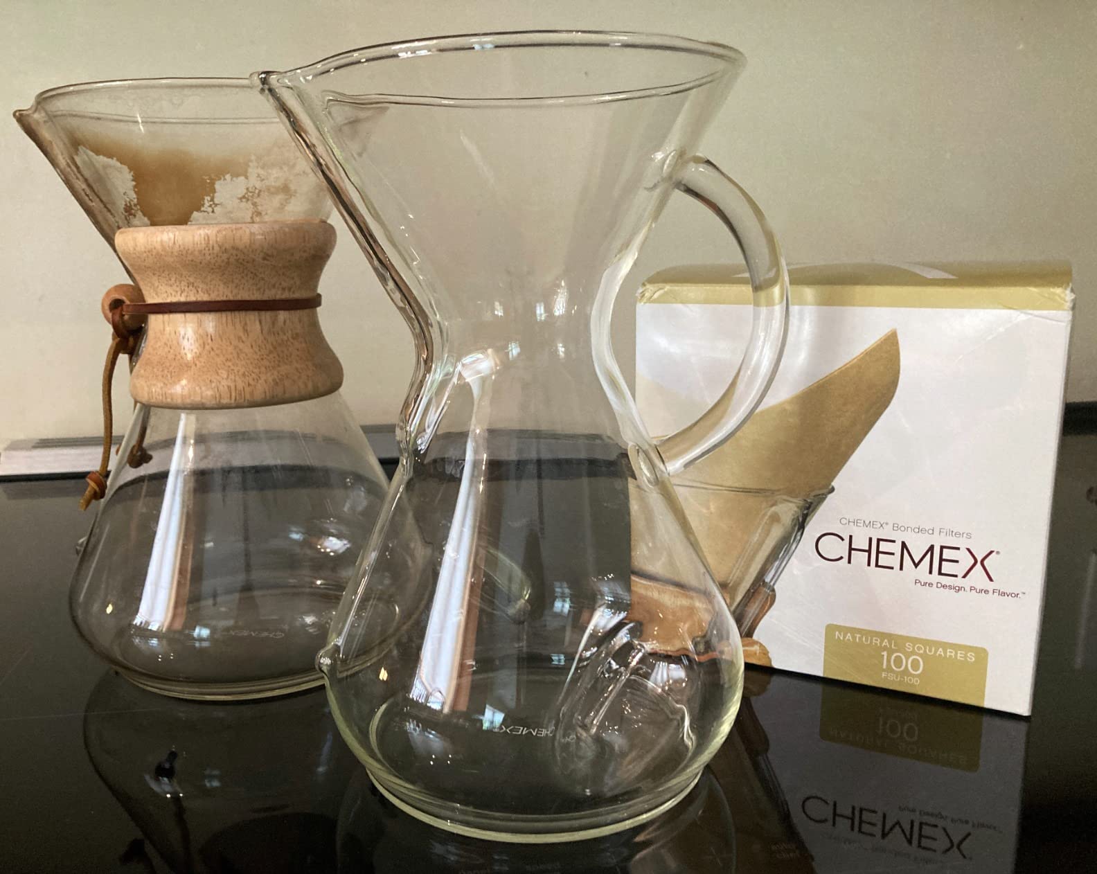 Chemex ChemAer Pour Over Coffee Maker, Glass Handle, 8 Cup 40 oz Carafe customer photo 2