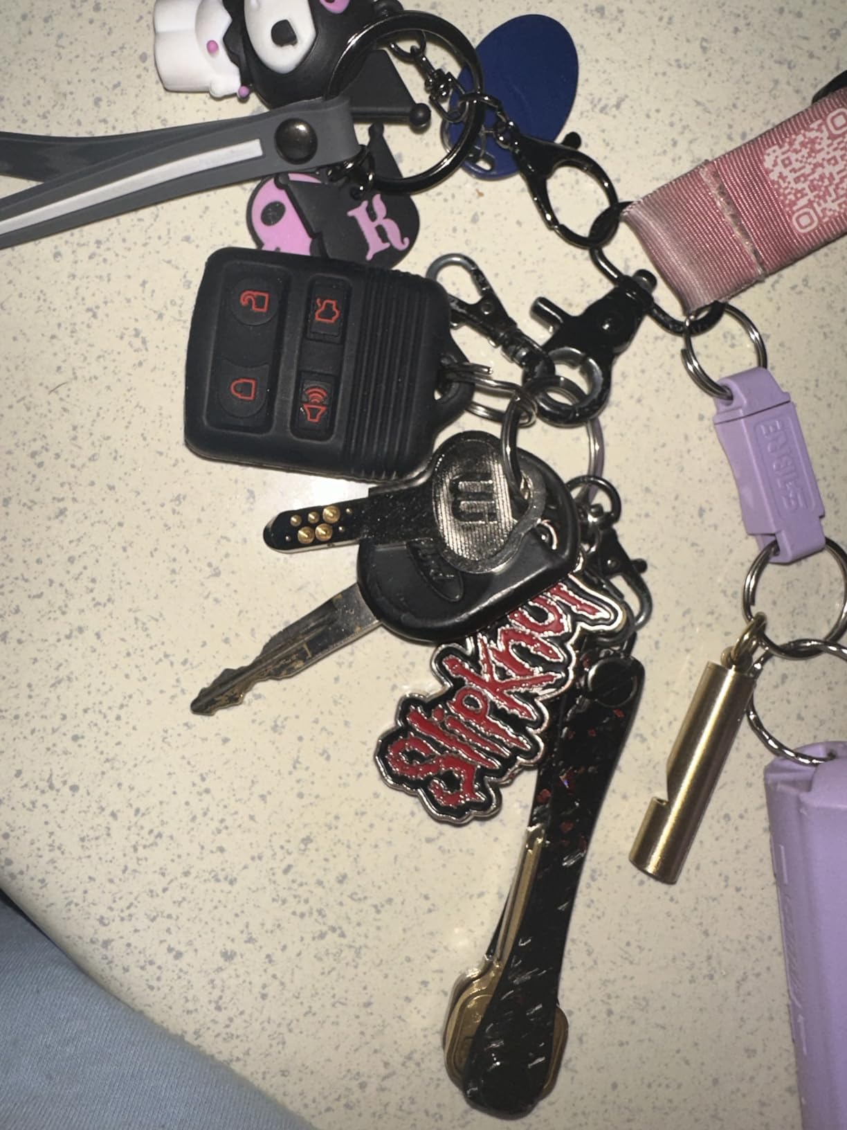 KeySmart Original Key Holder - Compact Key Organizer for Key Chain, Minimalist Clutter-Free EDC Keychains Key Ring, Red Forged Carbon Fiber, 14 Keys customer photo 1